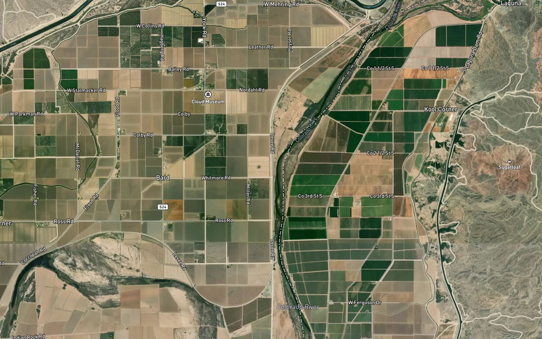 Satellite map of the Mohave Lateral