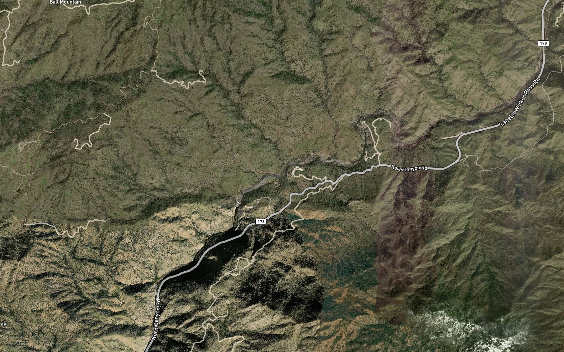 Satellite map of the Prefedio Creek