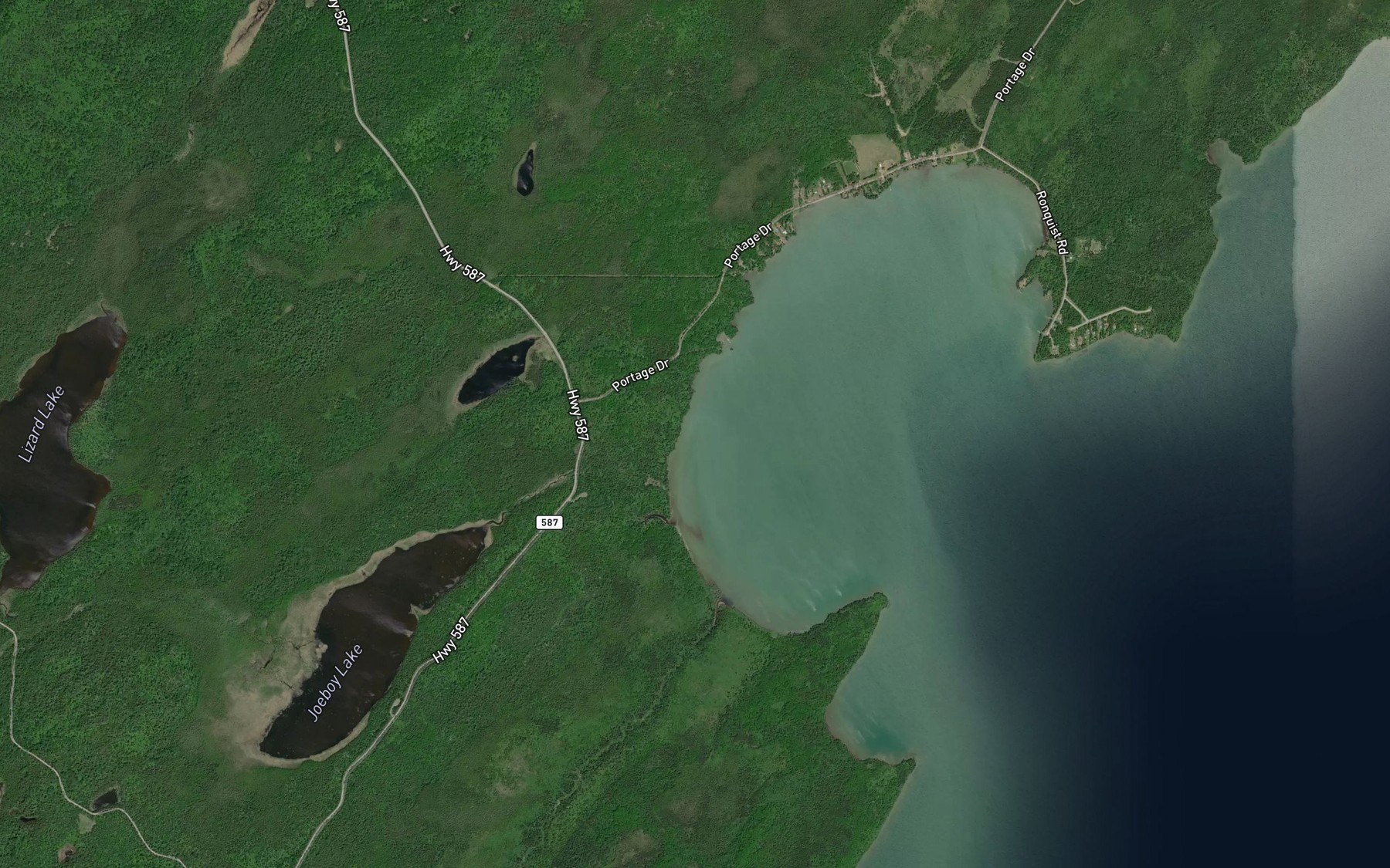 Satellite map of the Joe Creek