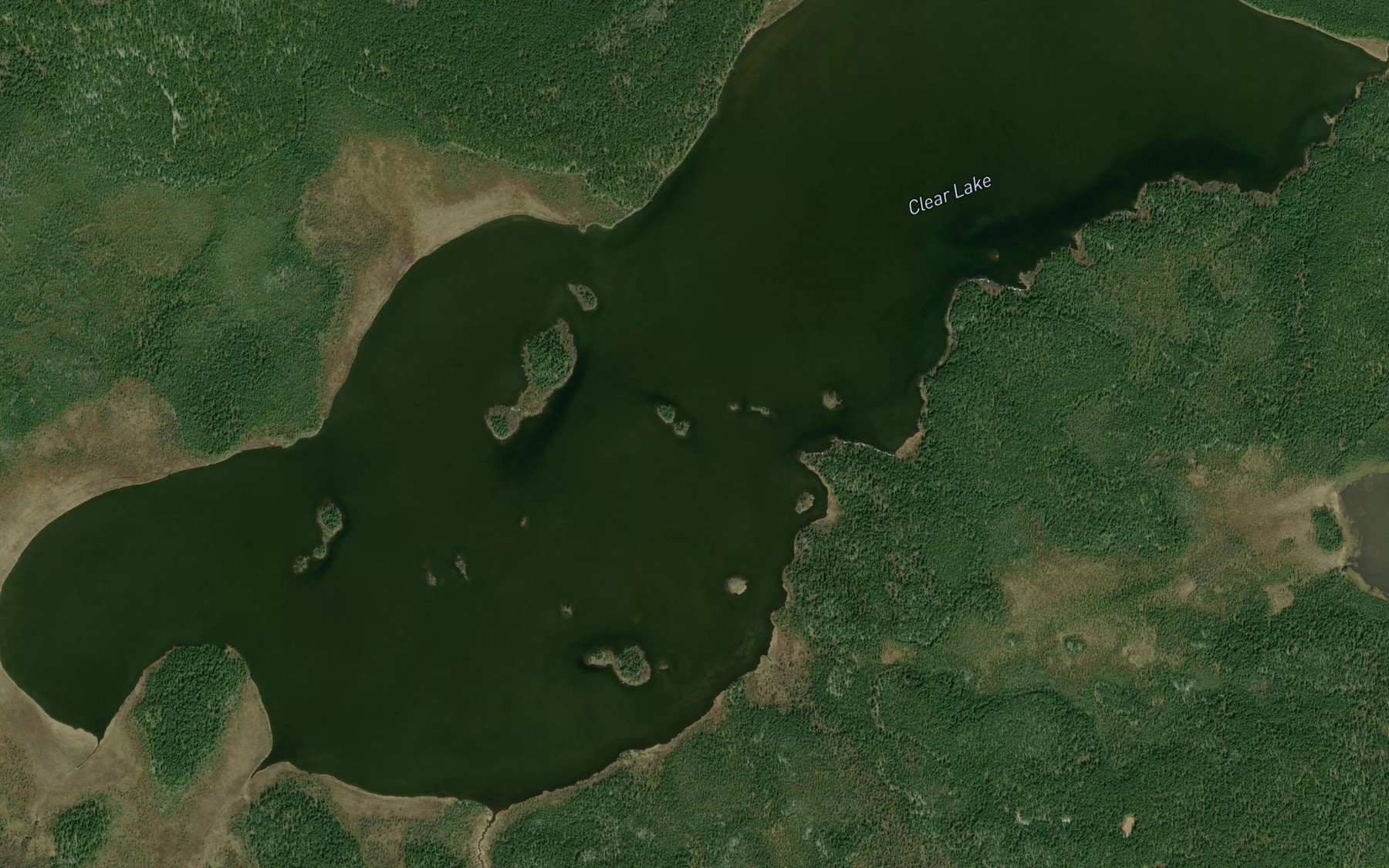 Satellite map of the Clear Lake