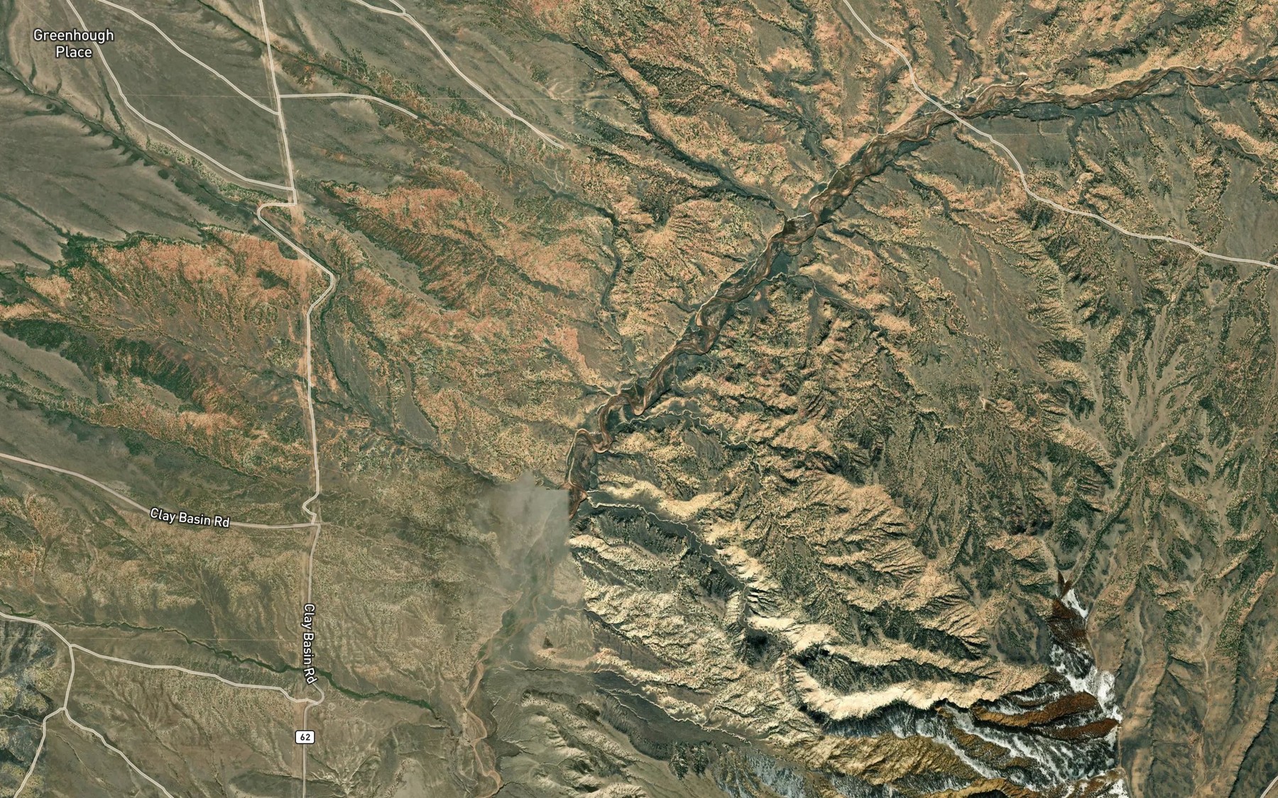 Satellite map of the Snow Creek