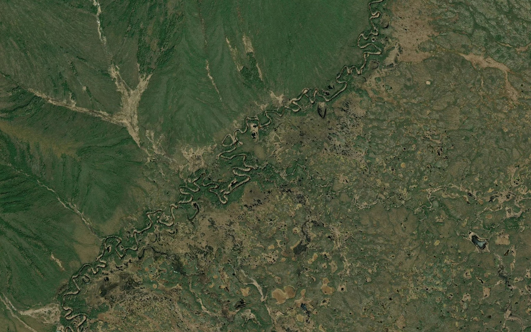 Satellite map of the Last Chance Creek