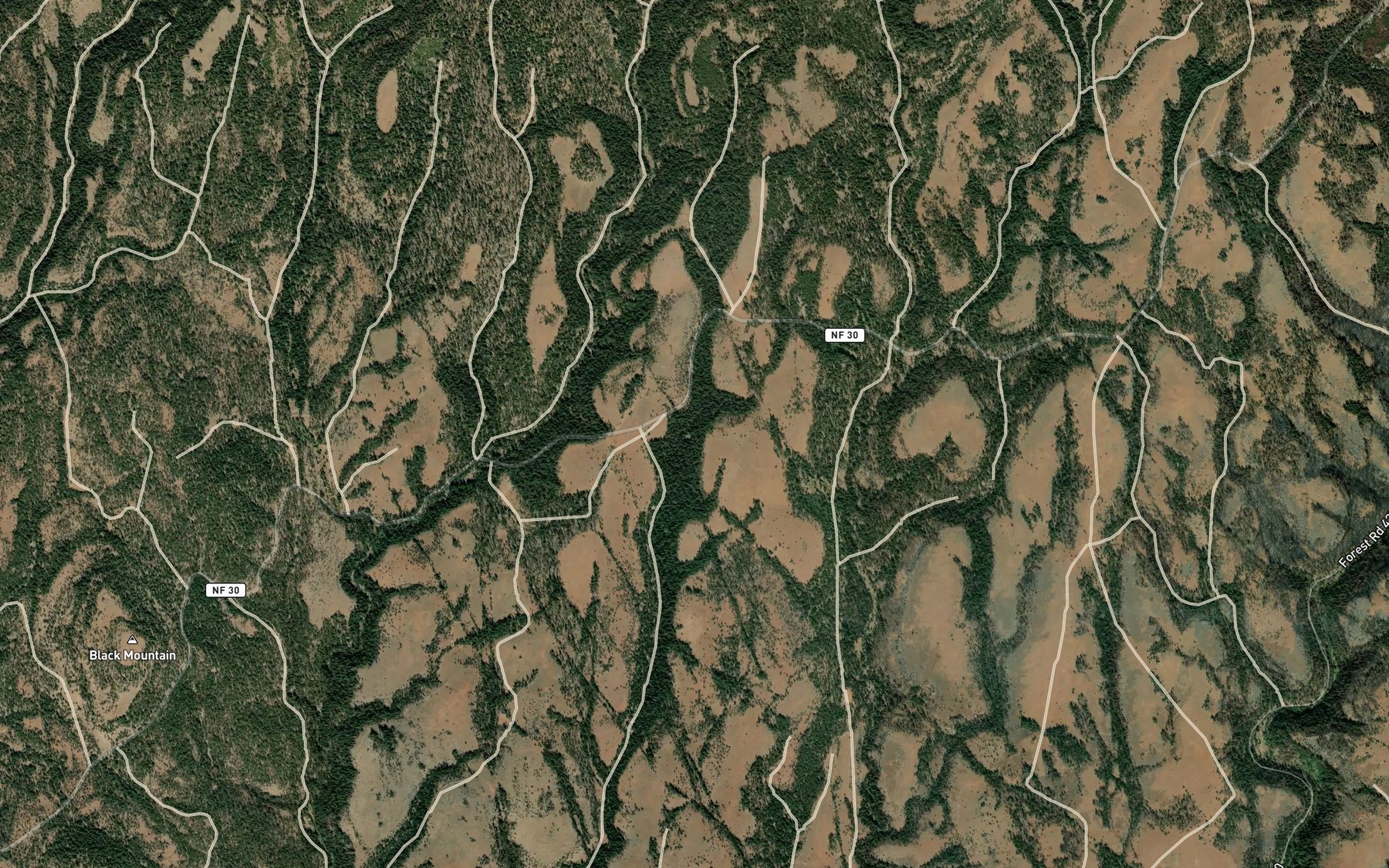 Satellite map of the Looney Reservoir
