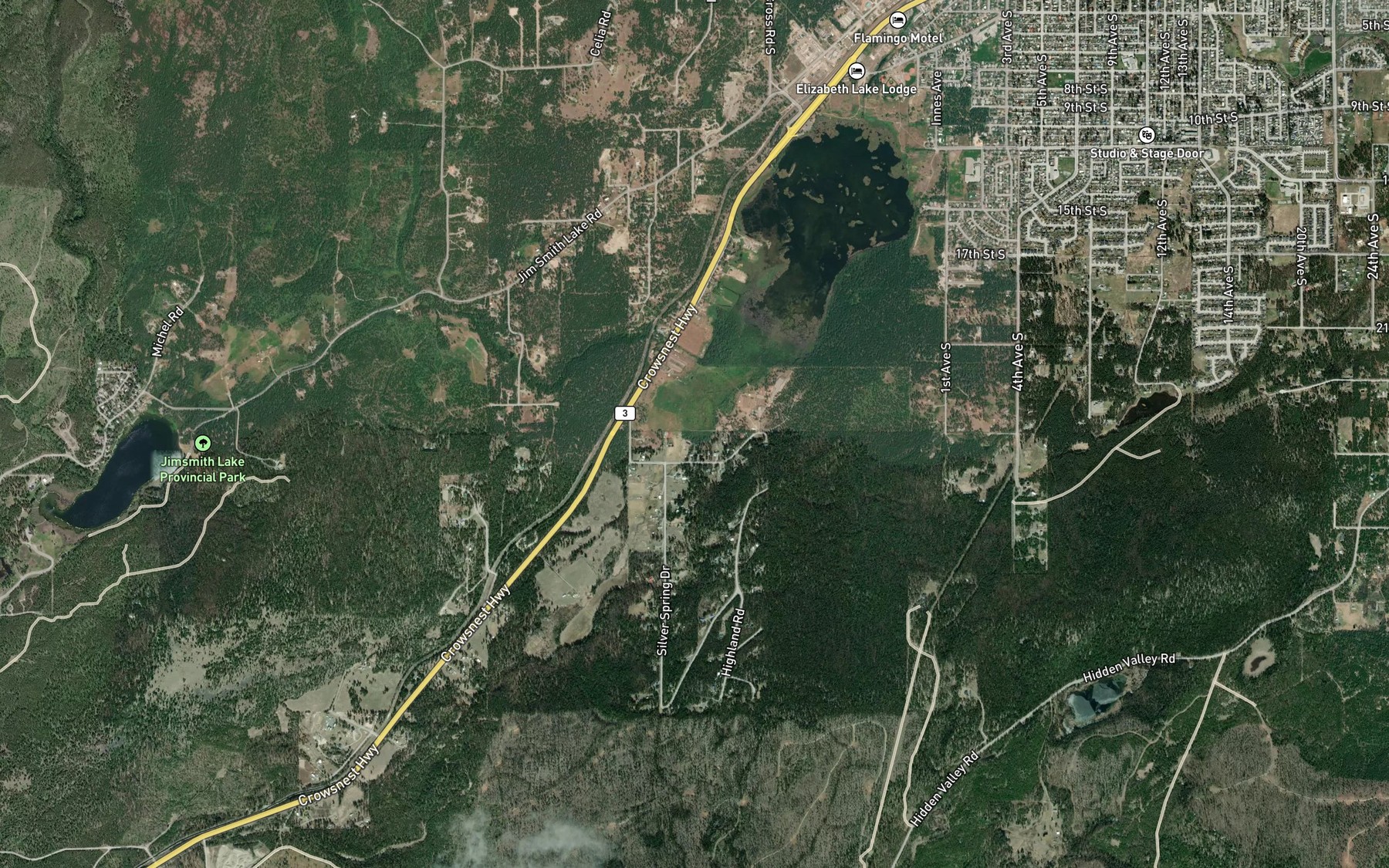 Satellite map of the Doran Creek