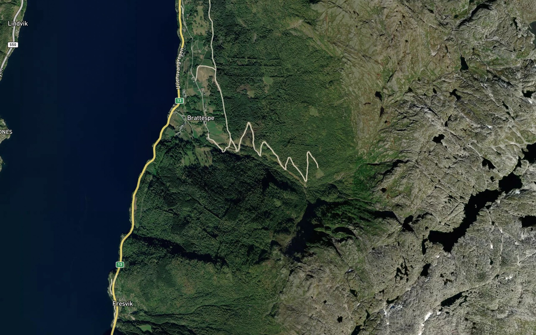 Satellite map of the Espeelvi