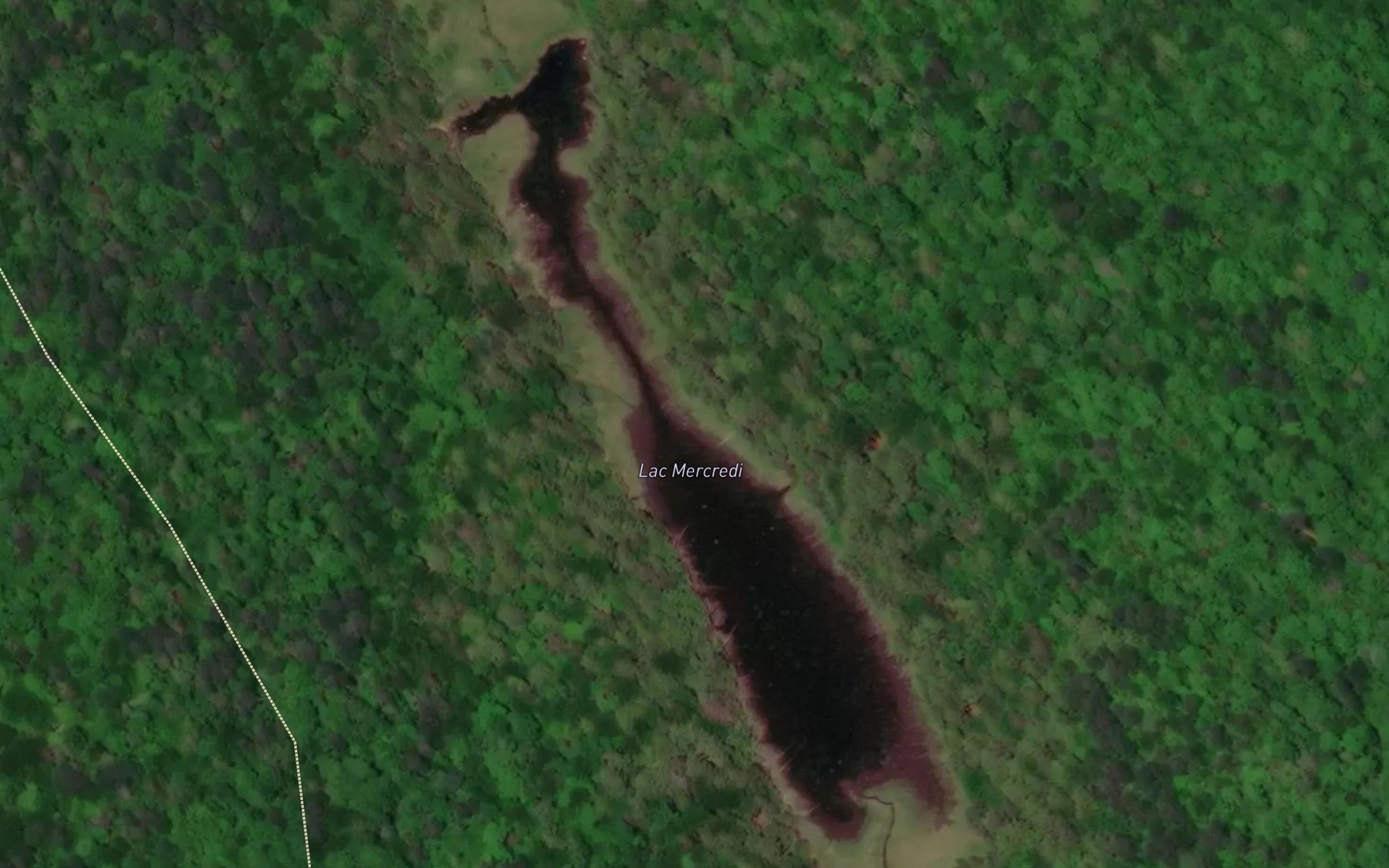 Satellite map of the Lac Mercredi