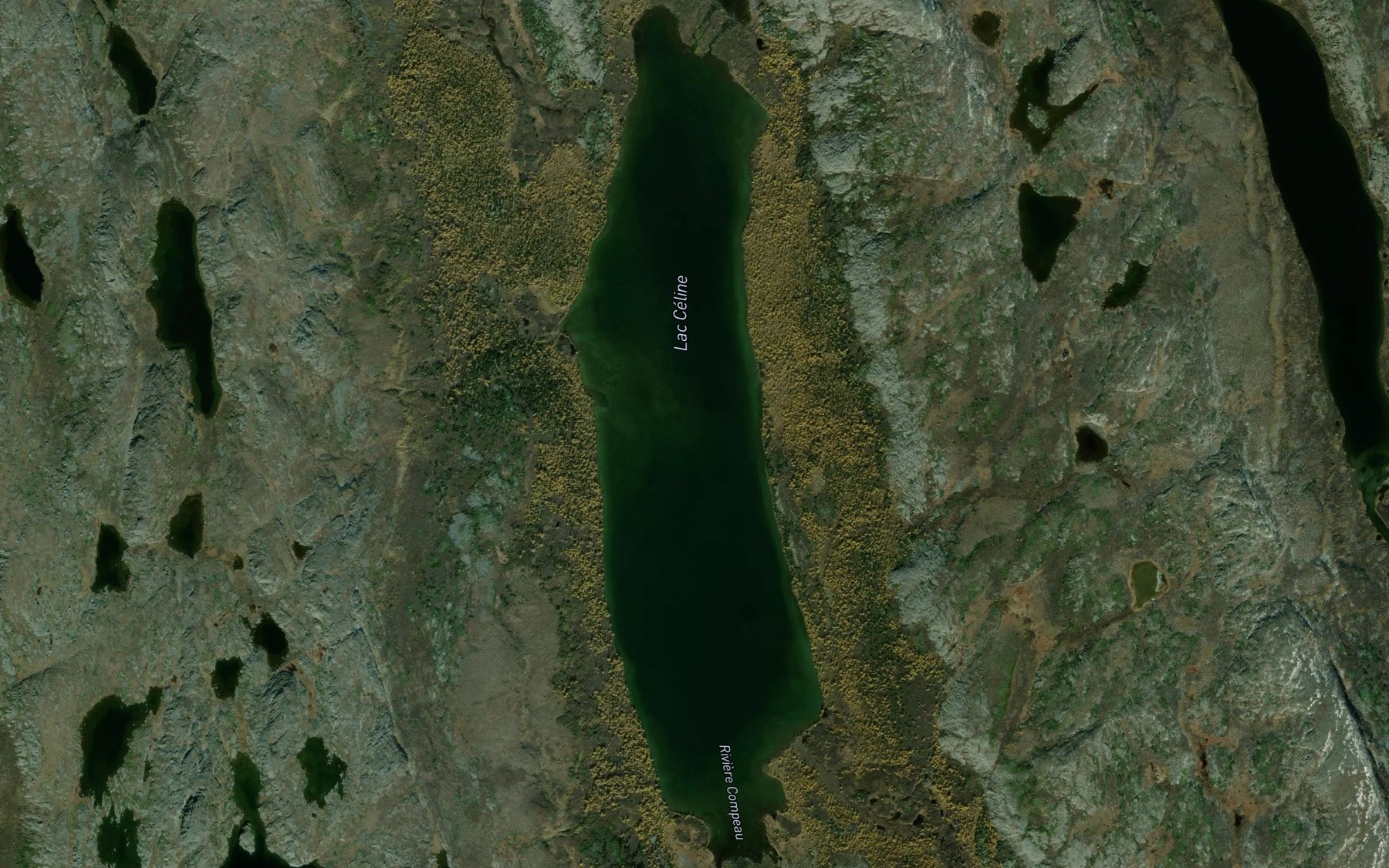 Satellite map of the Lac Celine