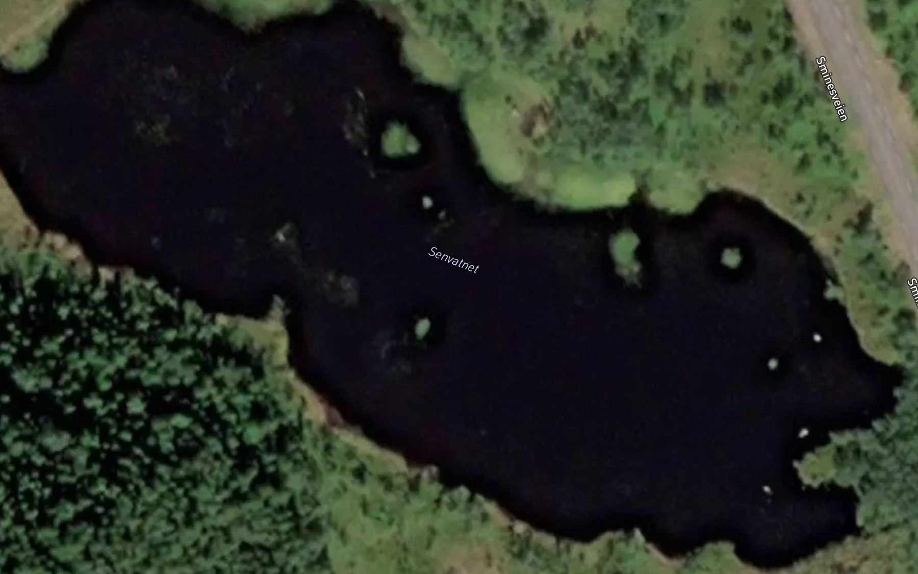 Satellite map of the Senvatnet