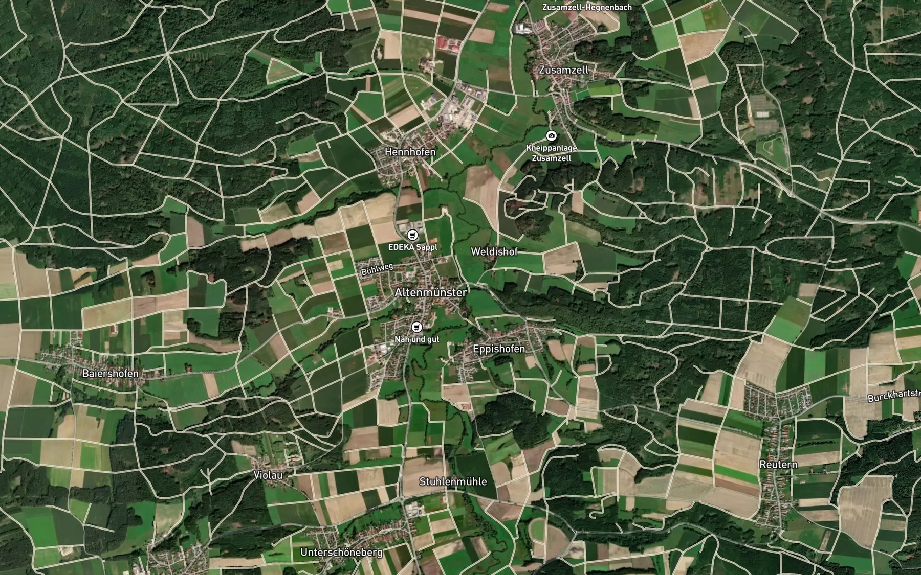 Satellite map of the Munsterbach