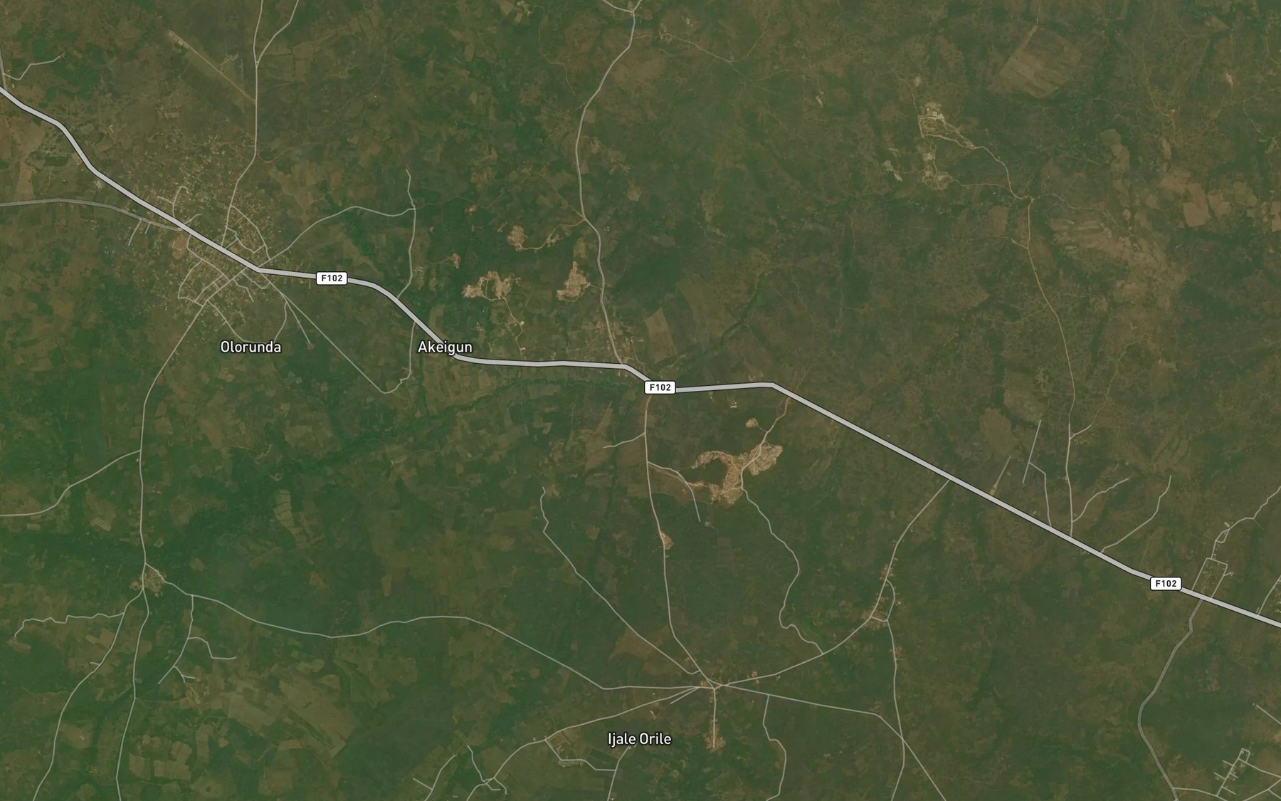 Satellite map of the River Yagba