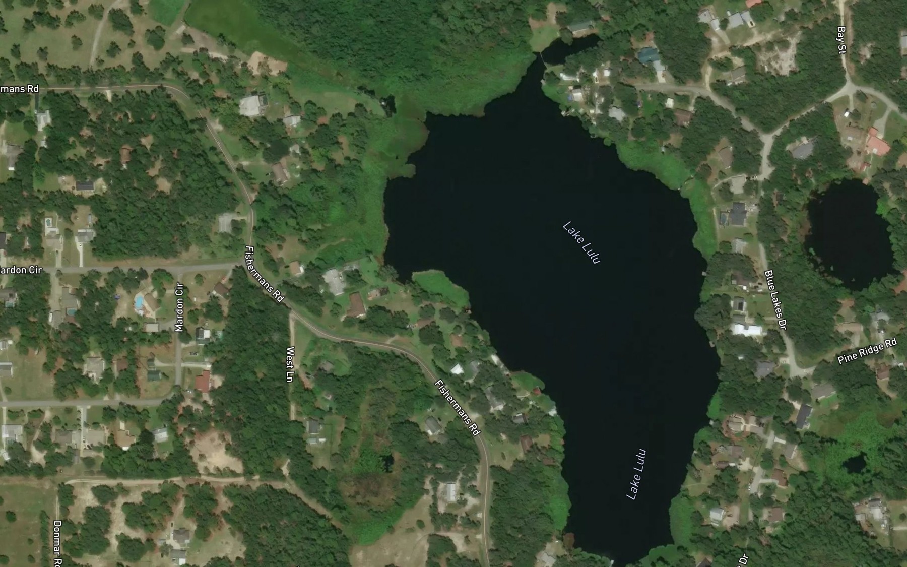 Satellite map of the Lake Lulu