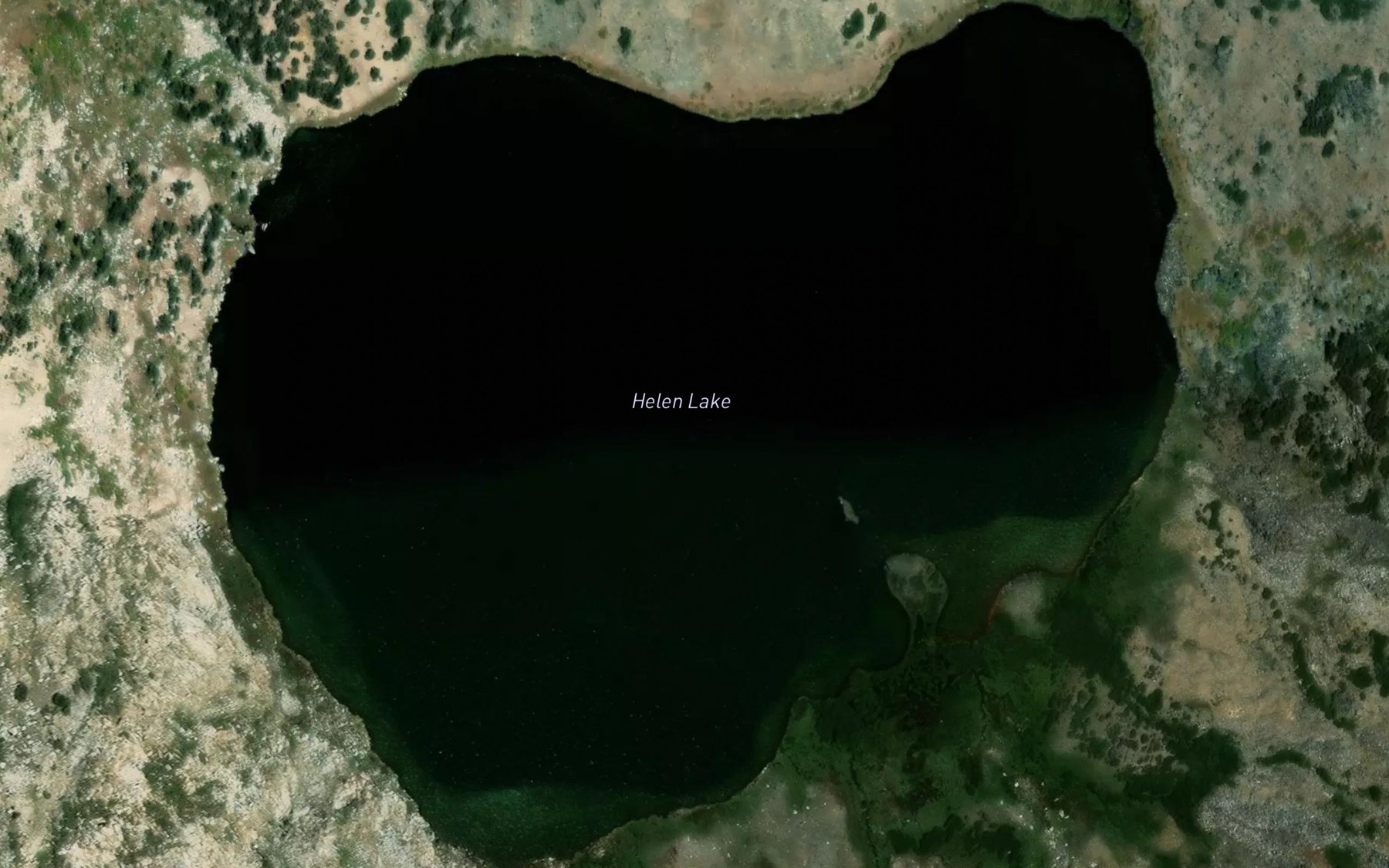Satellite map of the Helen Lake