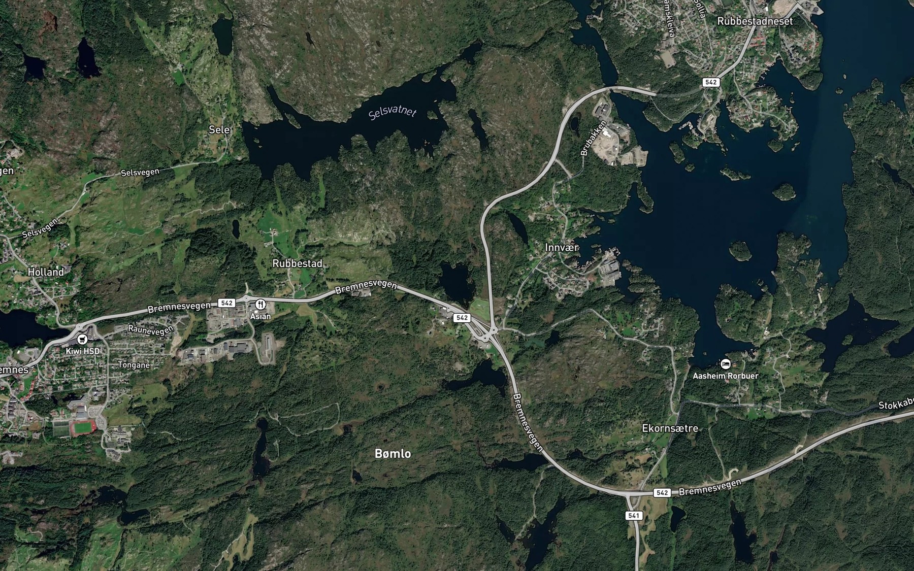 Satellite map of the Stokkavatnet