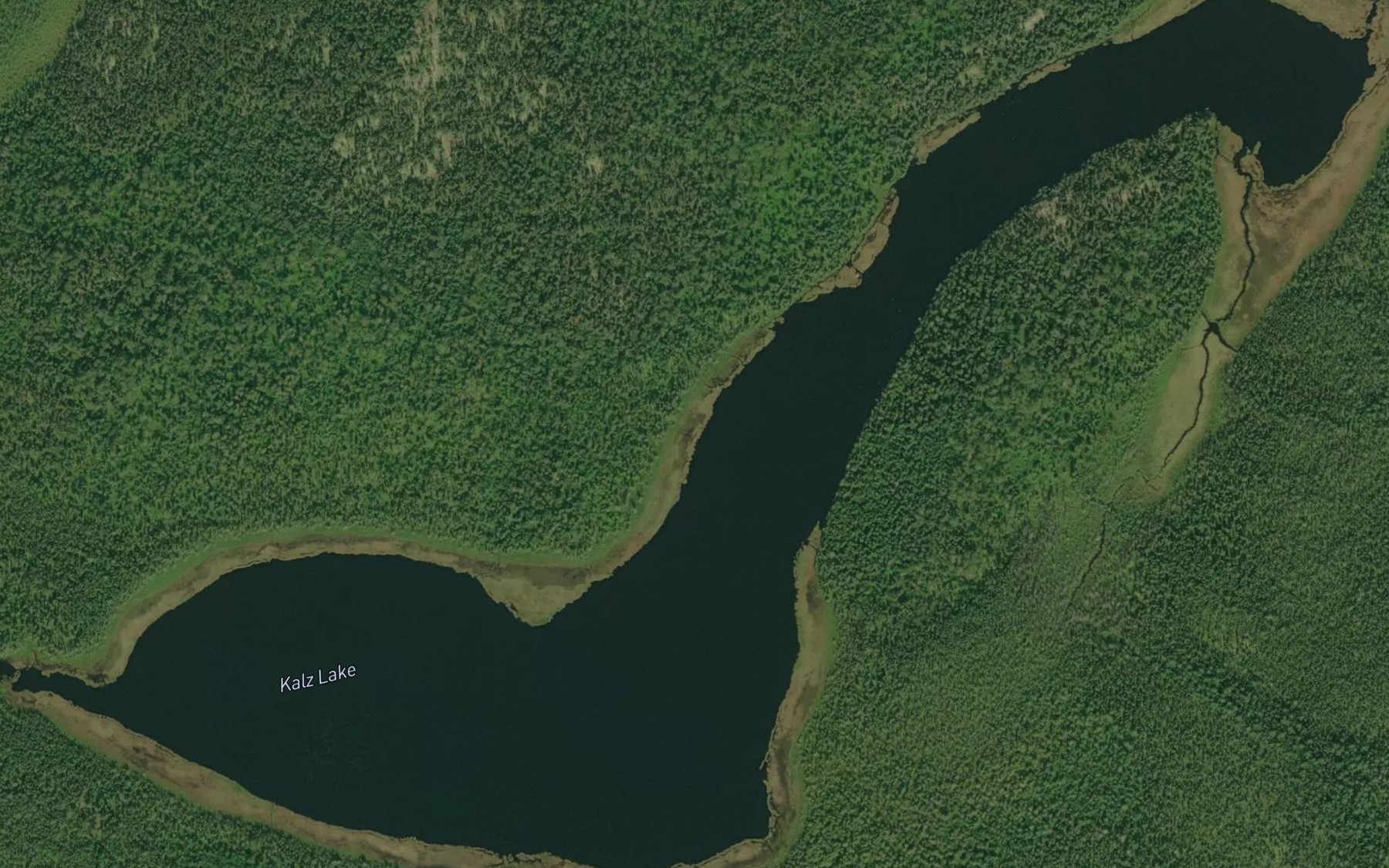 Satellite map of the Kalz Lake