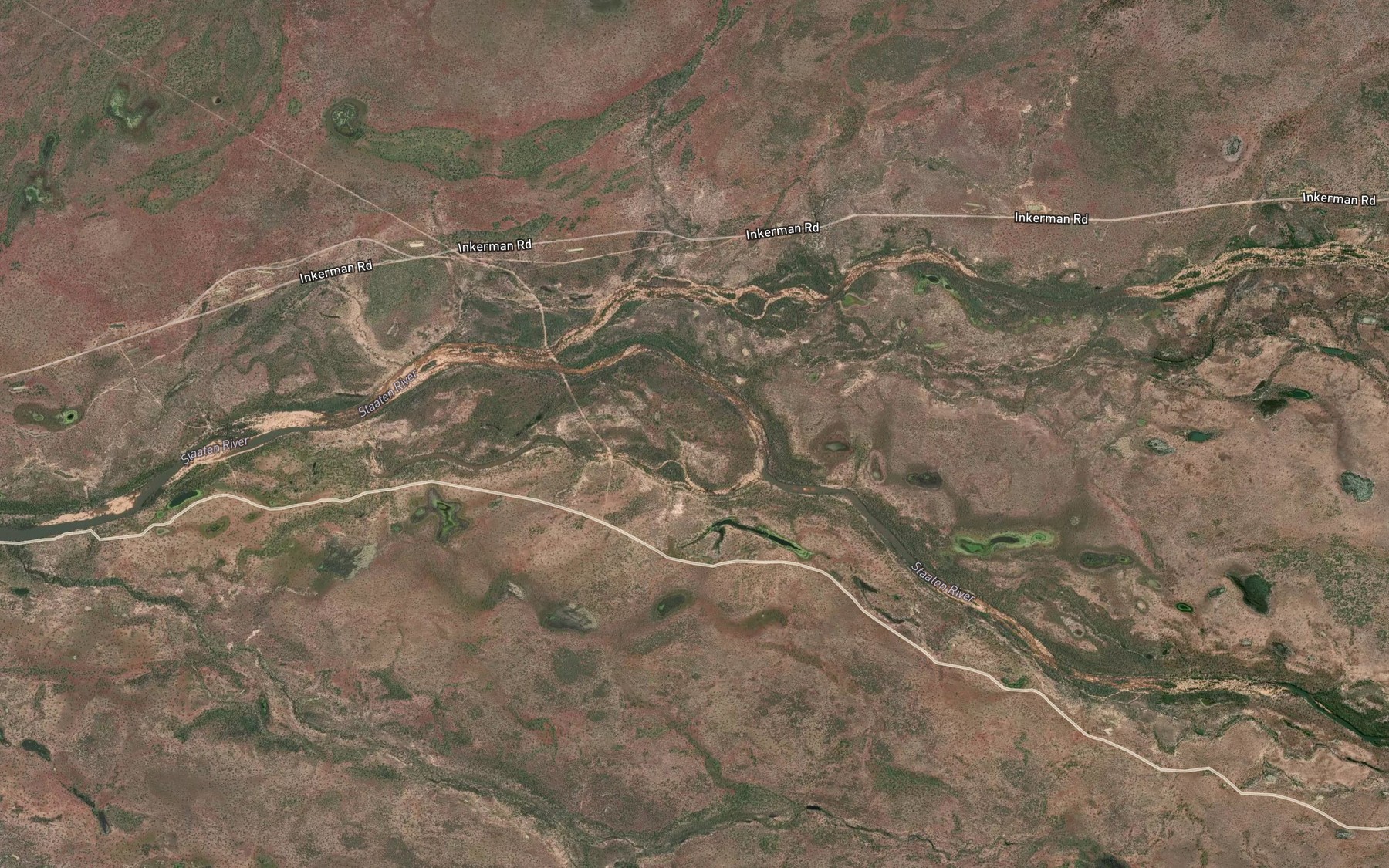 Satellite map of the Crooked Creek