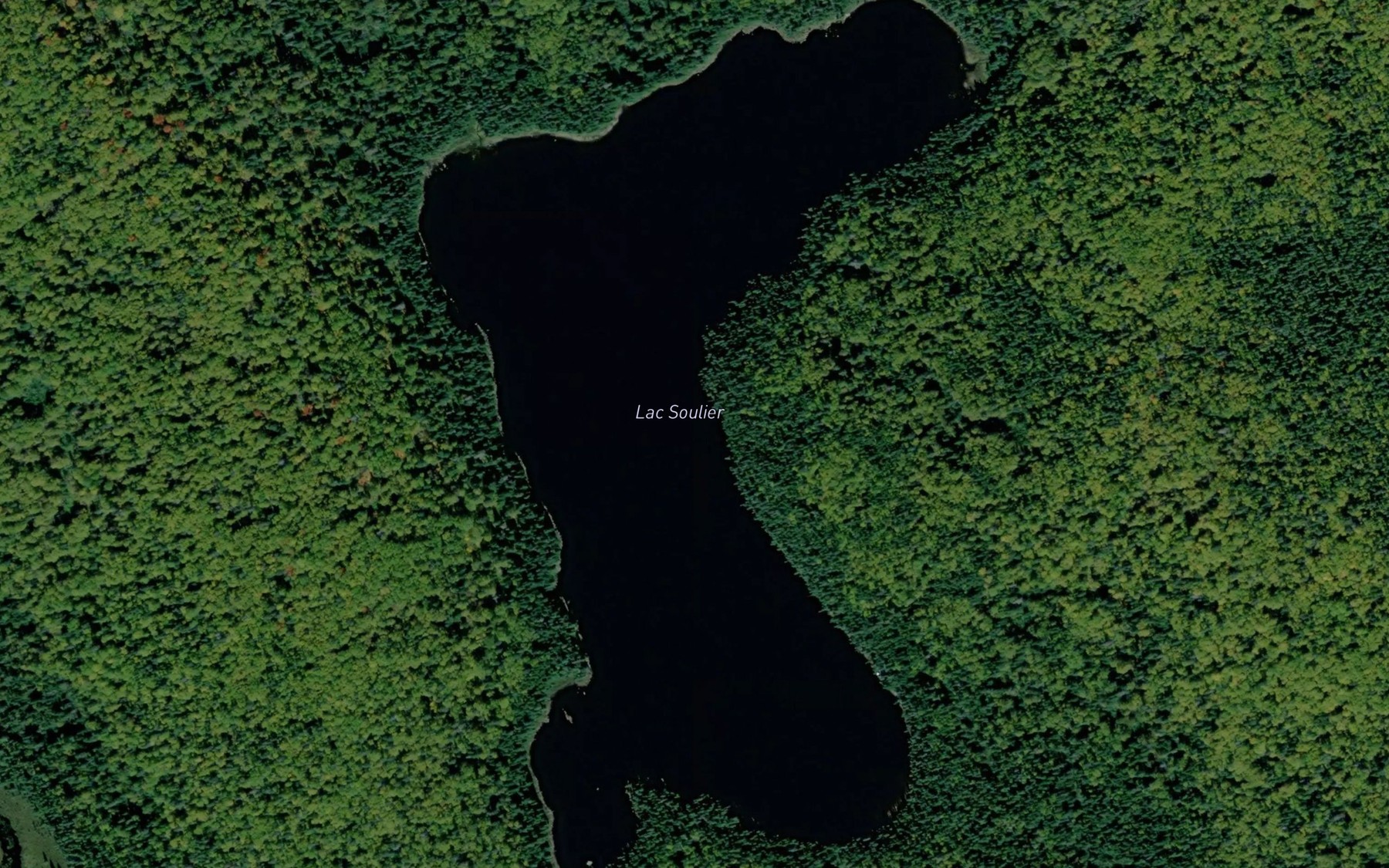 Satellite map of the Lac Soulier