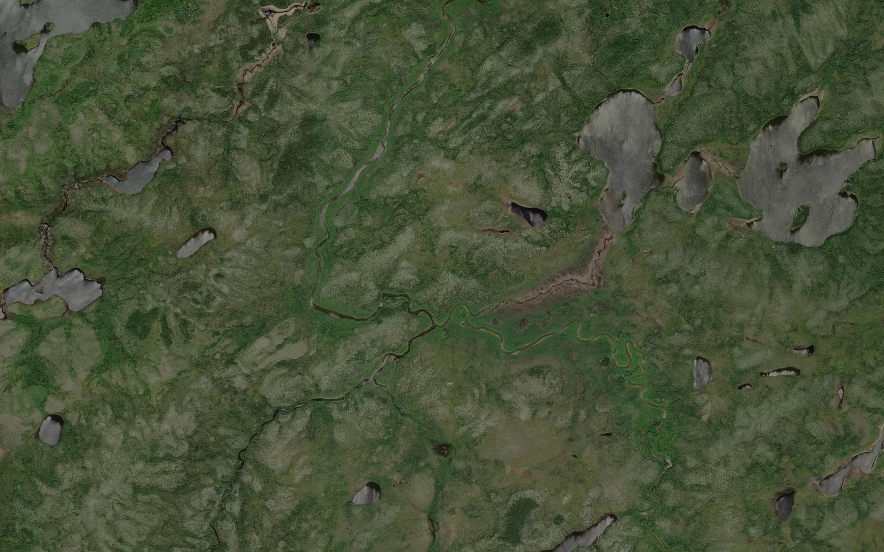 Satellite map of the Sherman River