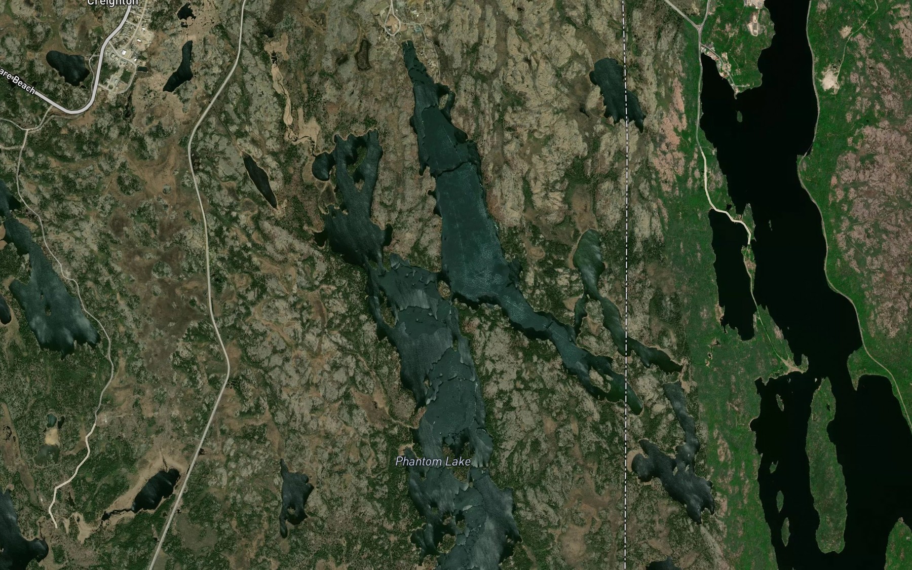 Satellite map of the Potter Bay