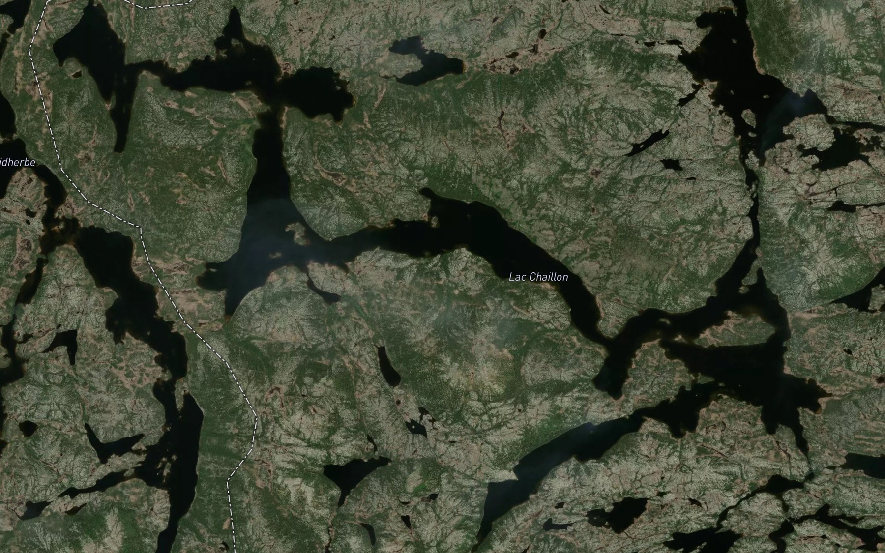 Satellite map of the Lac Chaillon