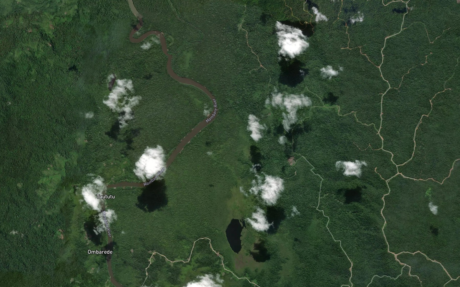Satellite map of the Sibede Creek