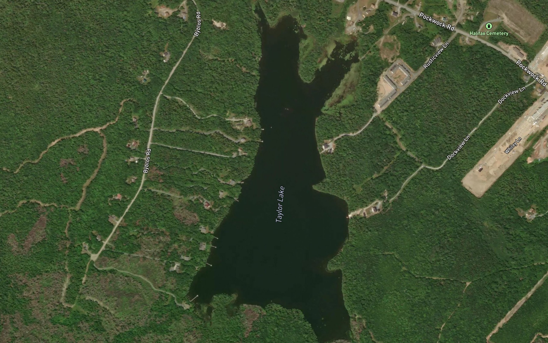 Satellite map of the Taylor Lake
