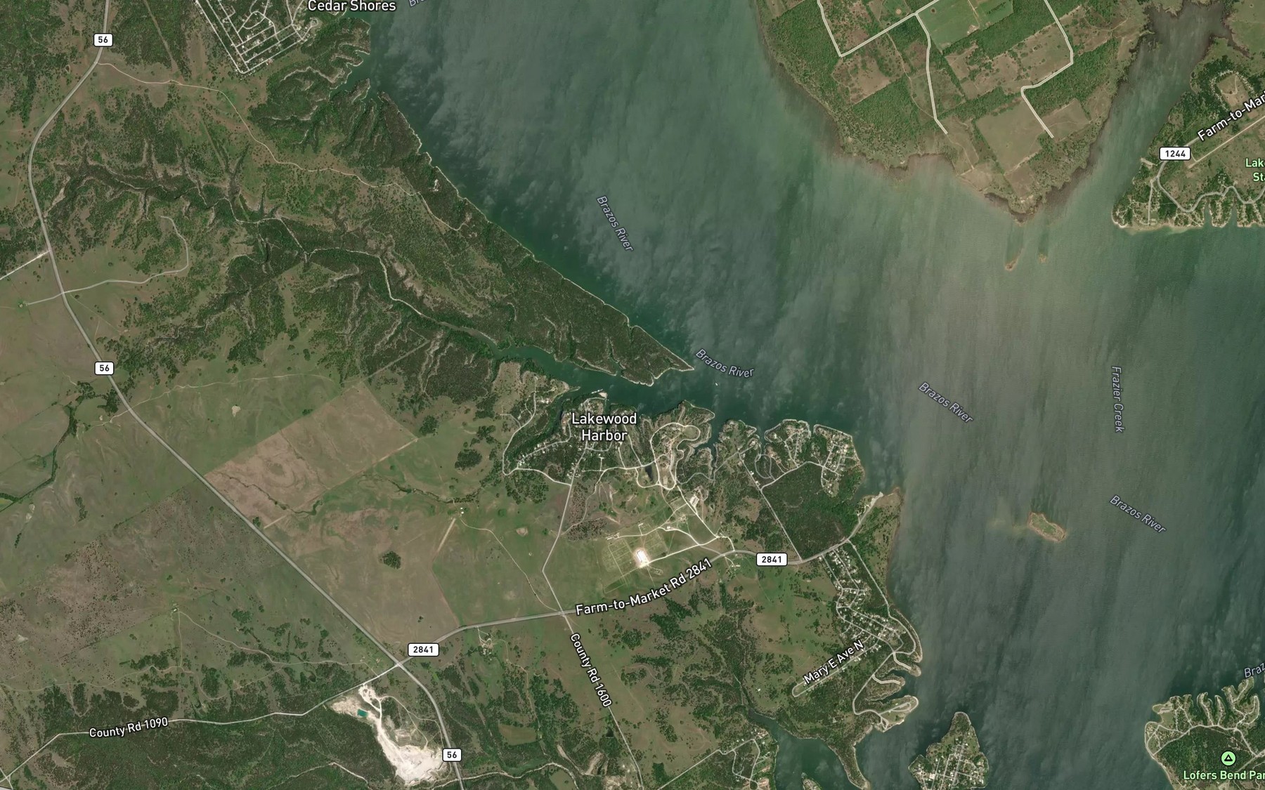Satellite map of the Lake Whitney