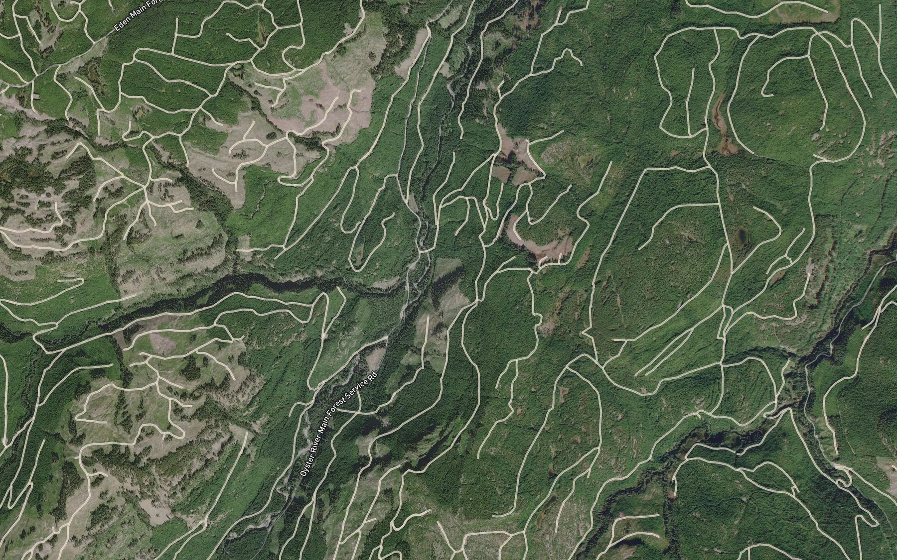 Satellite map of the Adrian Creek