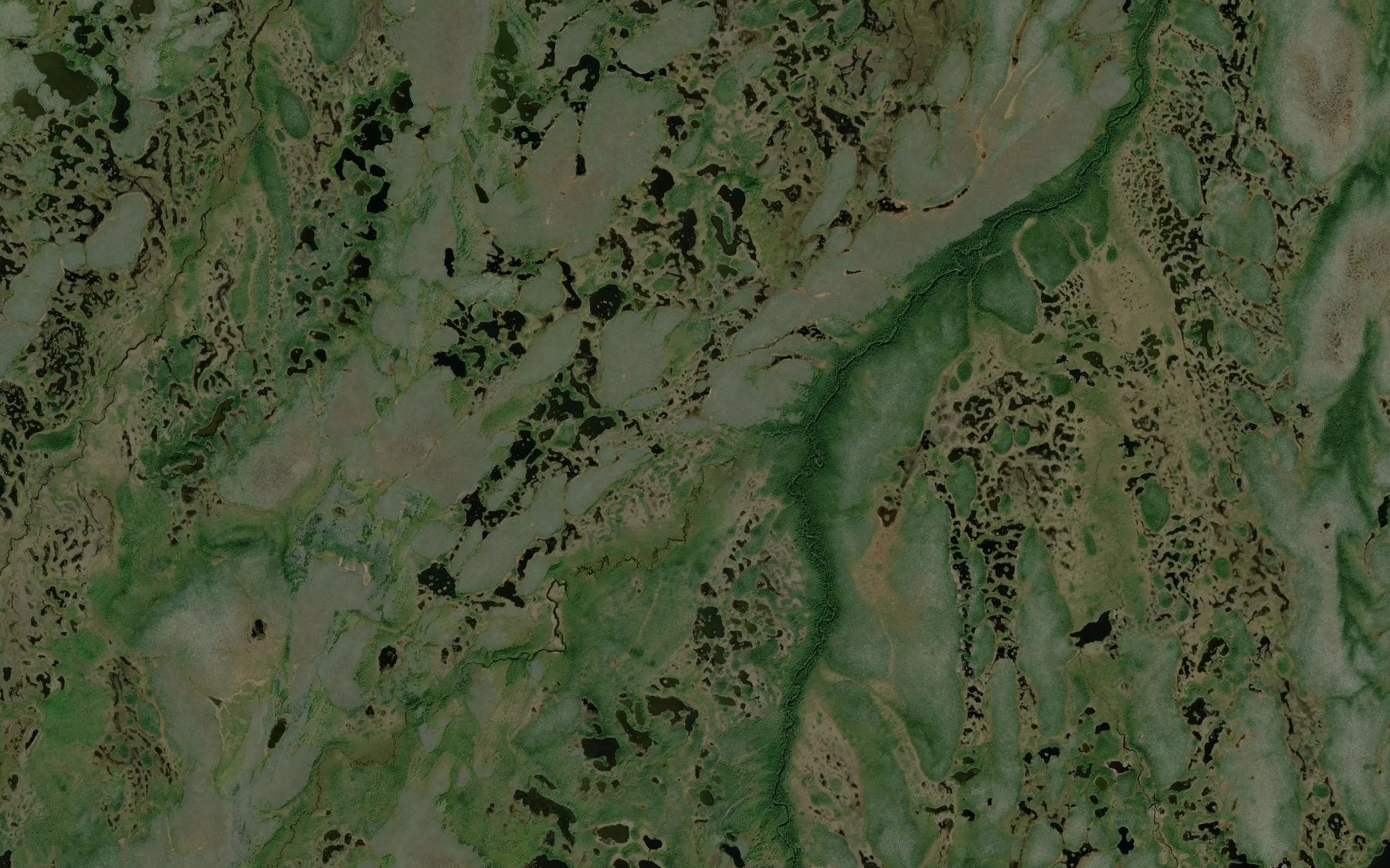 Satellite map of the Hean Creek