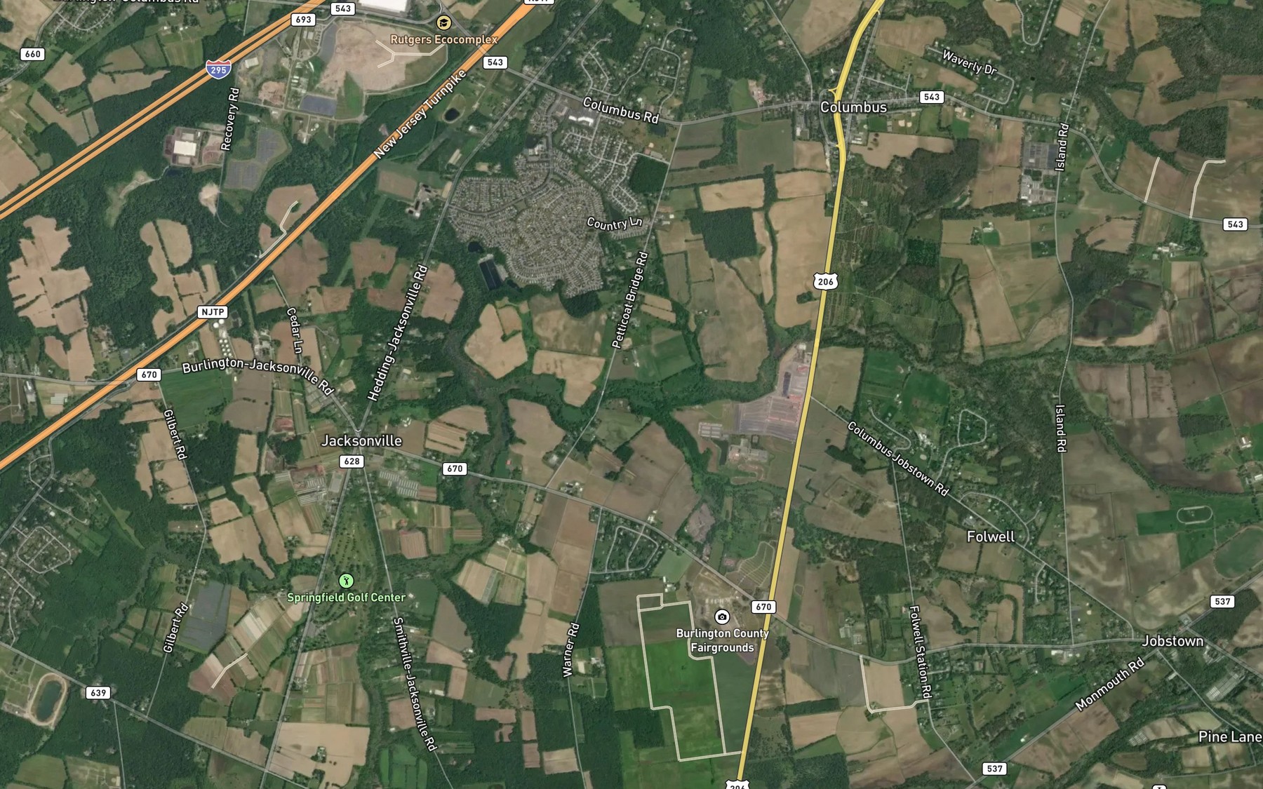 Satellite map of the Assiscunk Branch
