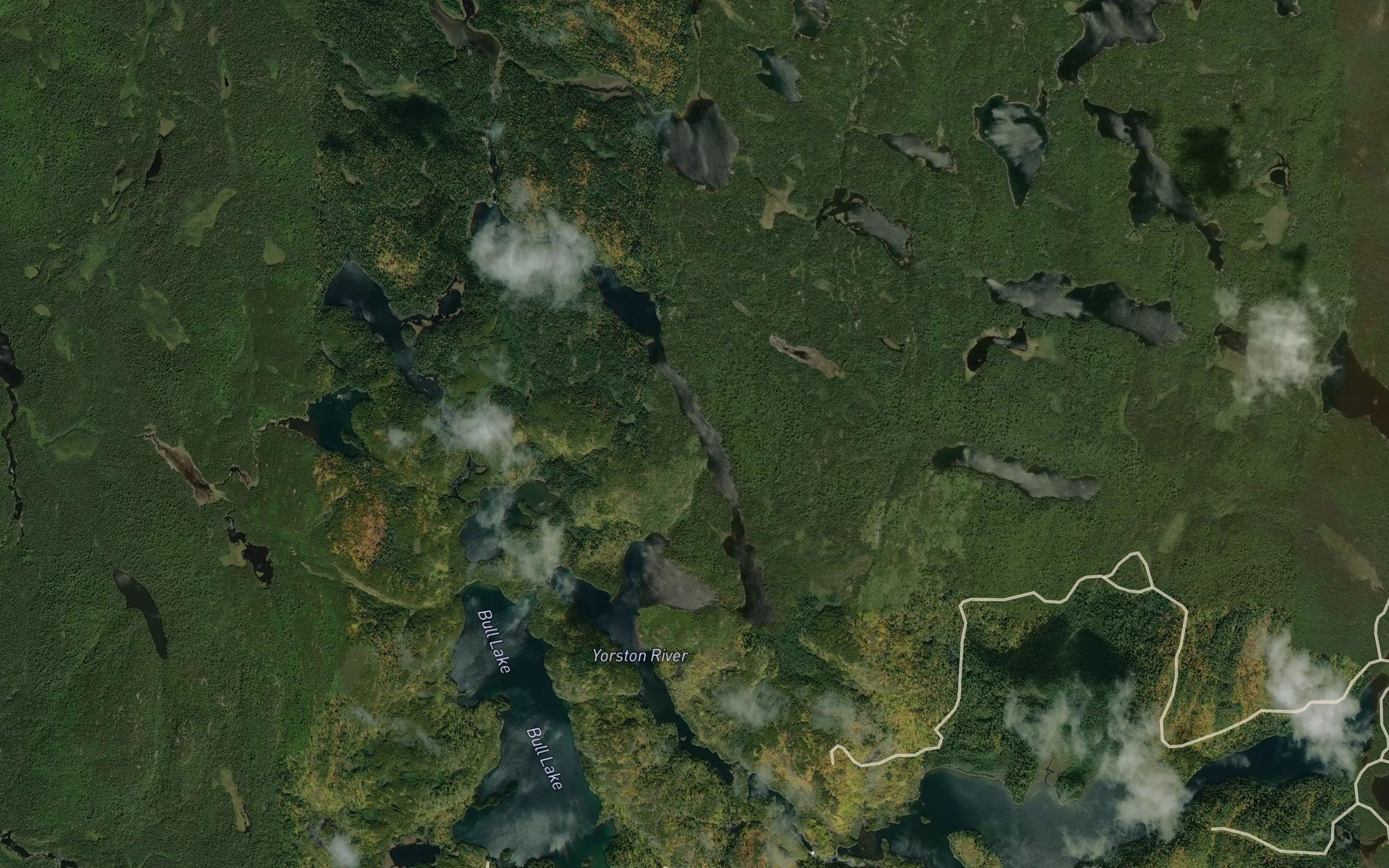 Satellite map of the Long Lake