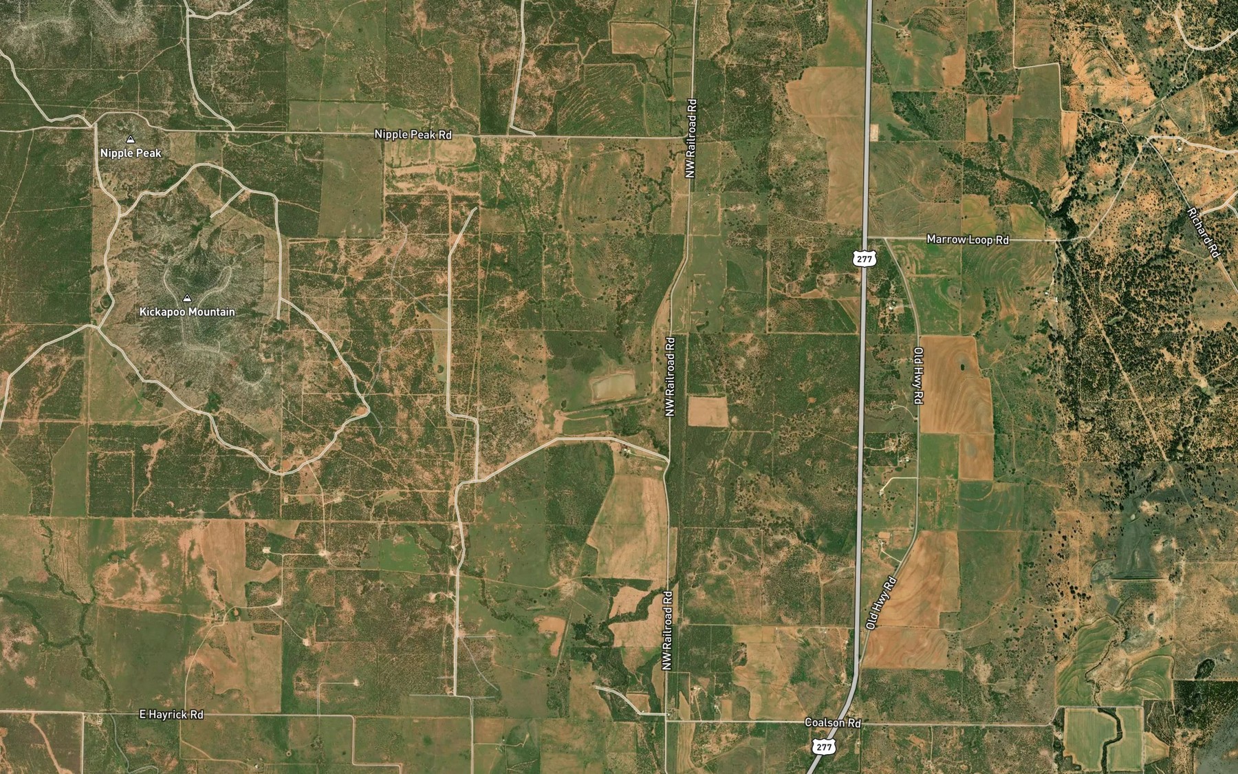 Satellite map of the Dry Creek