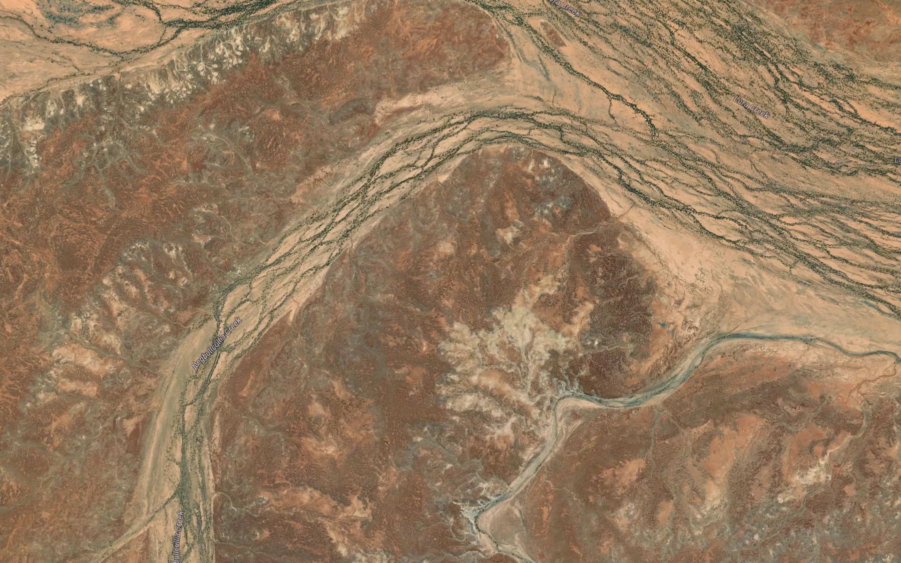 Satellite map of the Conrad Creek