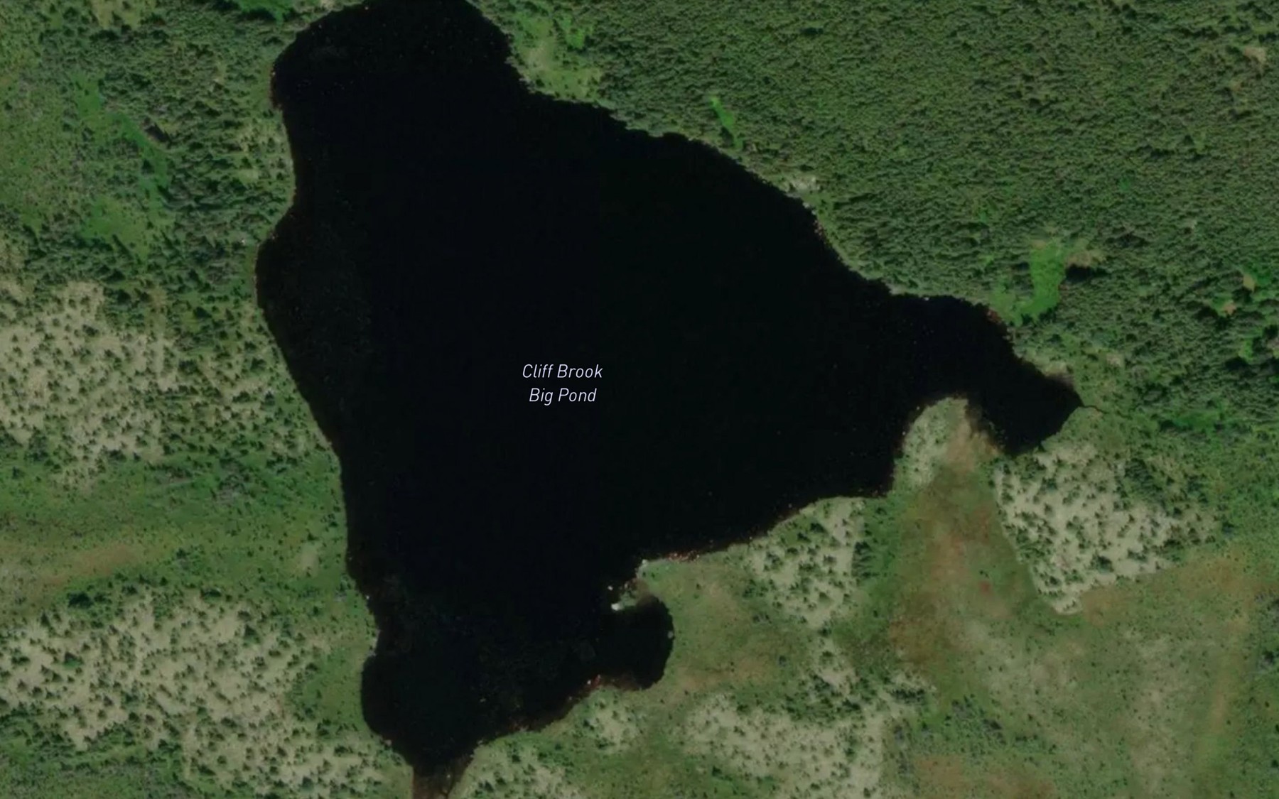 Satellite map of the Cliff Brook Big Pond