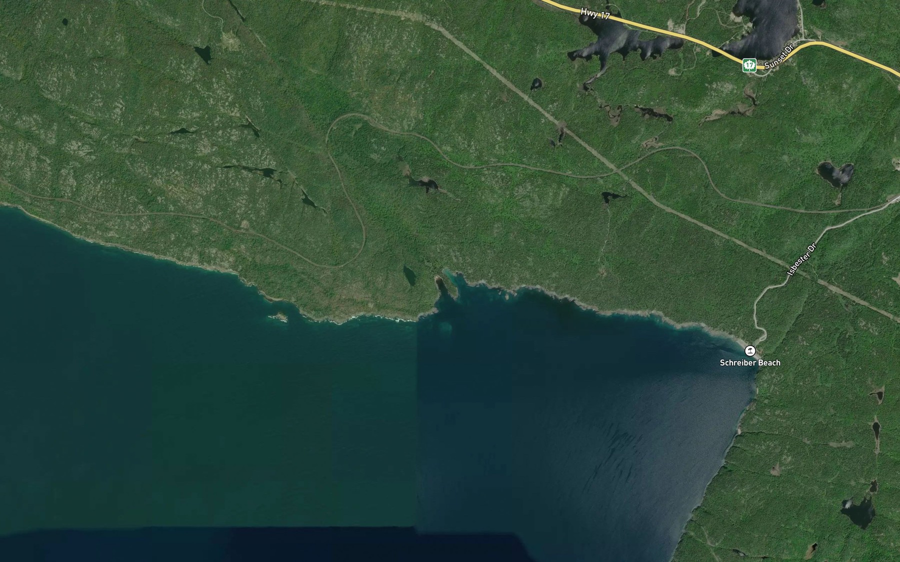 Satellite map of the Twin Harbours