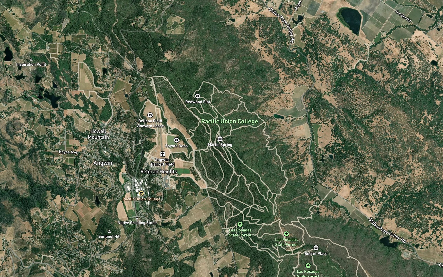 Satellite map of the Martin Spring