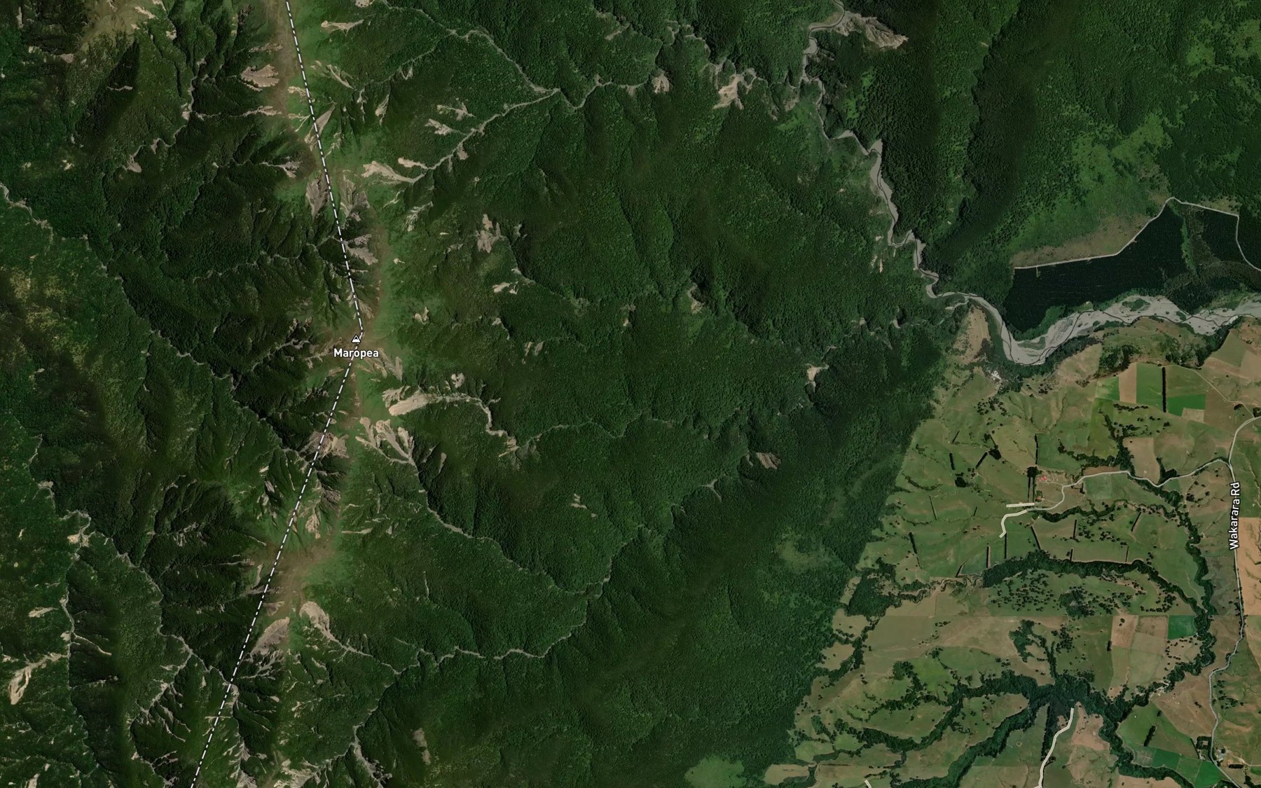 Satellite map of the Gold Creek