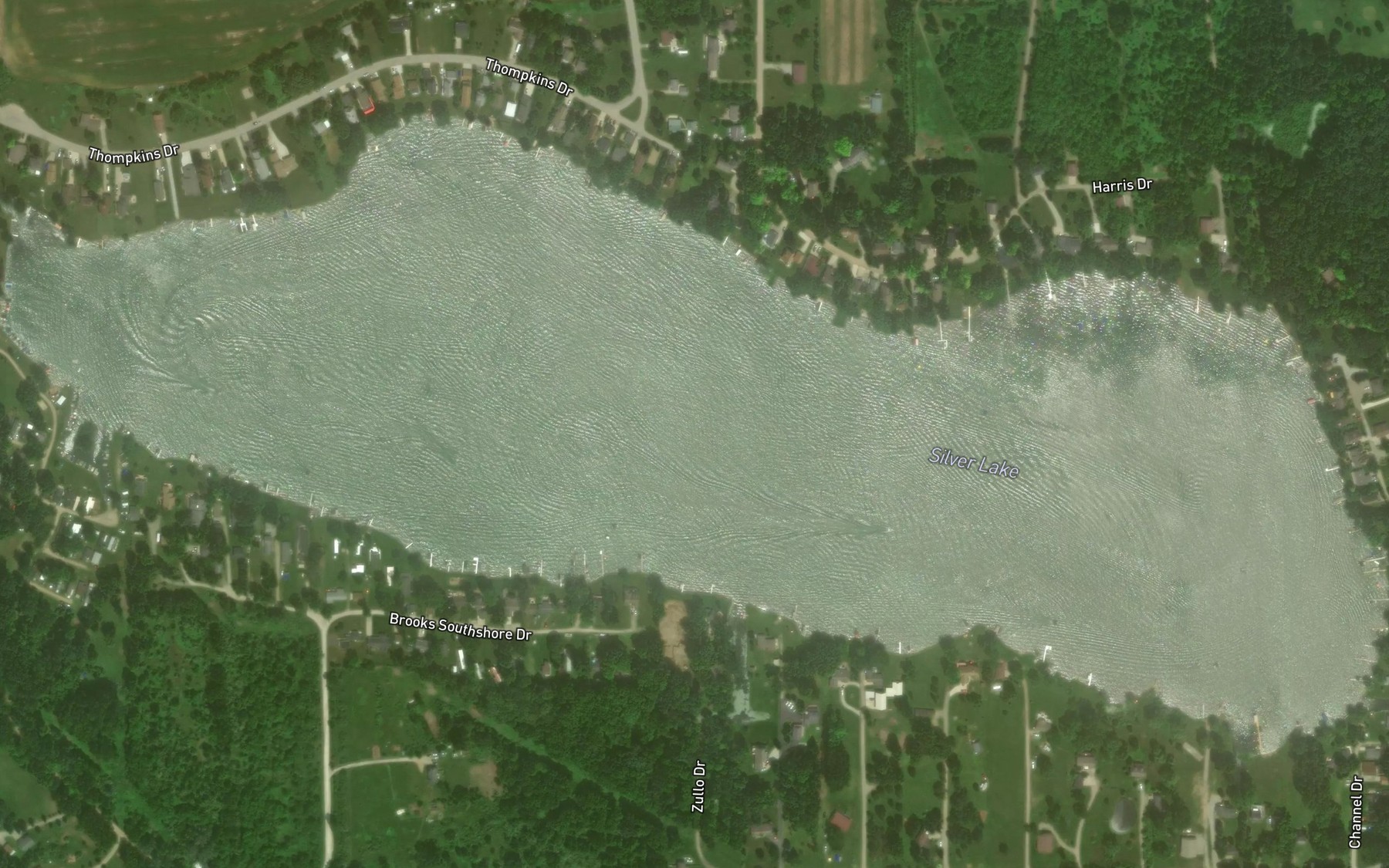 Satellite map of the Silver Lake