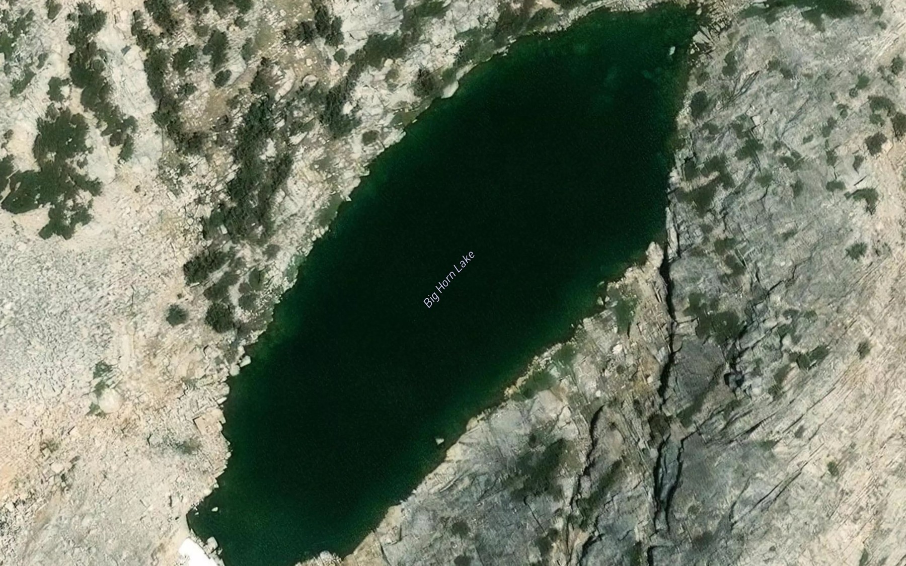 Satellite map of the Big Horn Lake