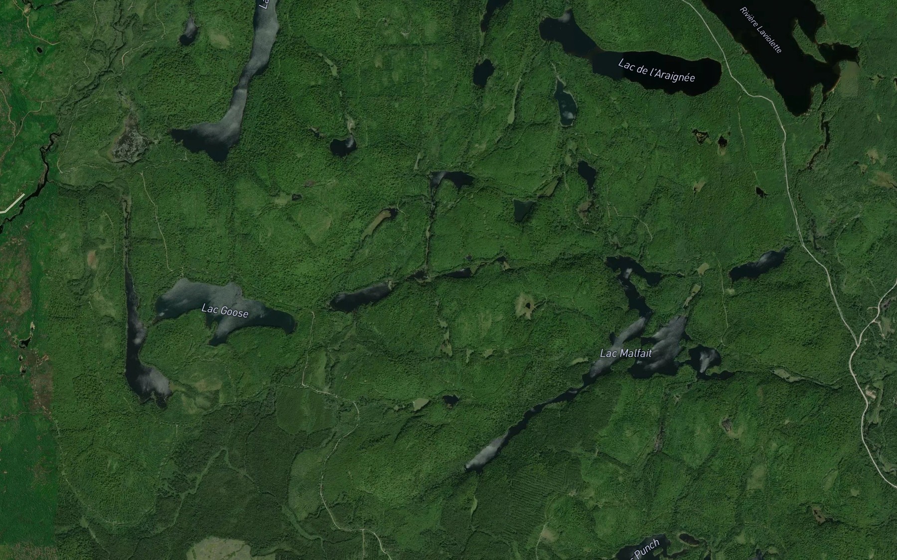 Satellite map of the Lac Lucie
