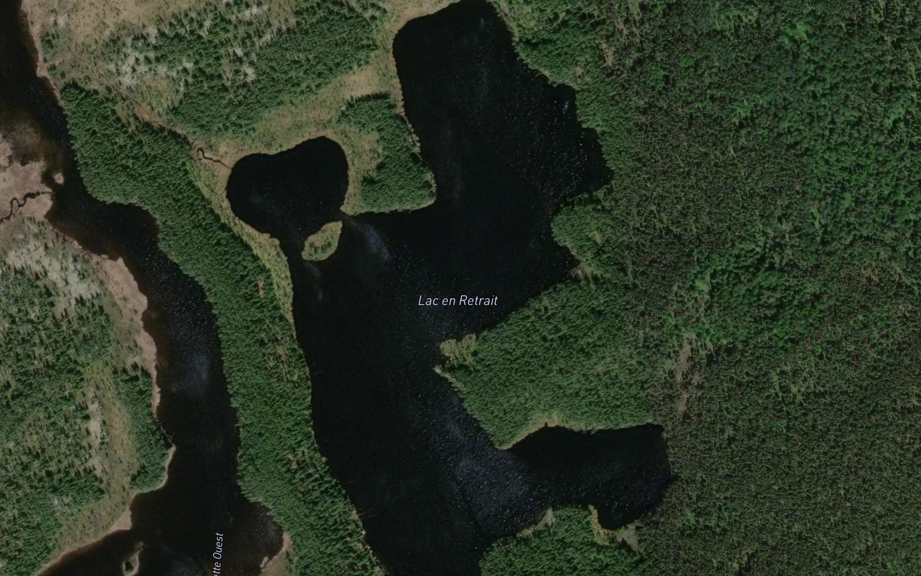 Satellite map of the Lac en Retrait