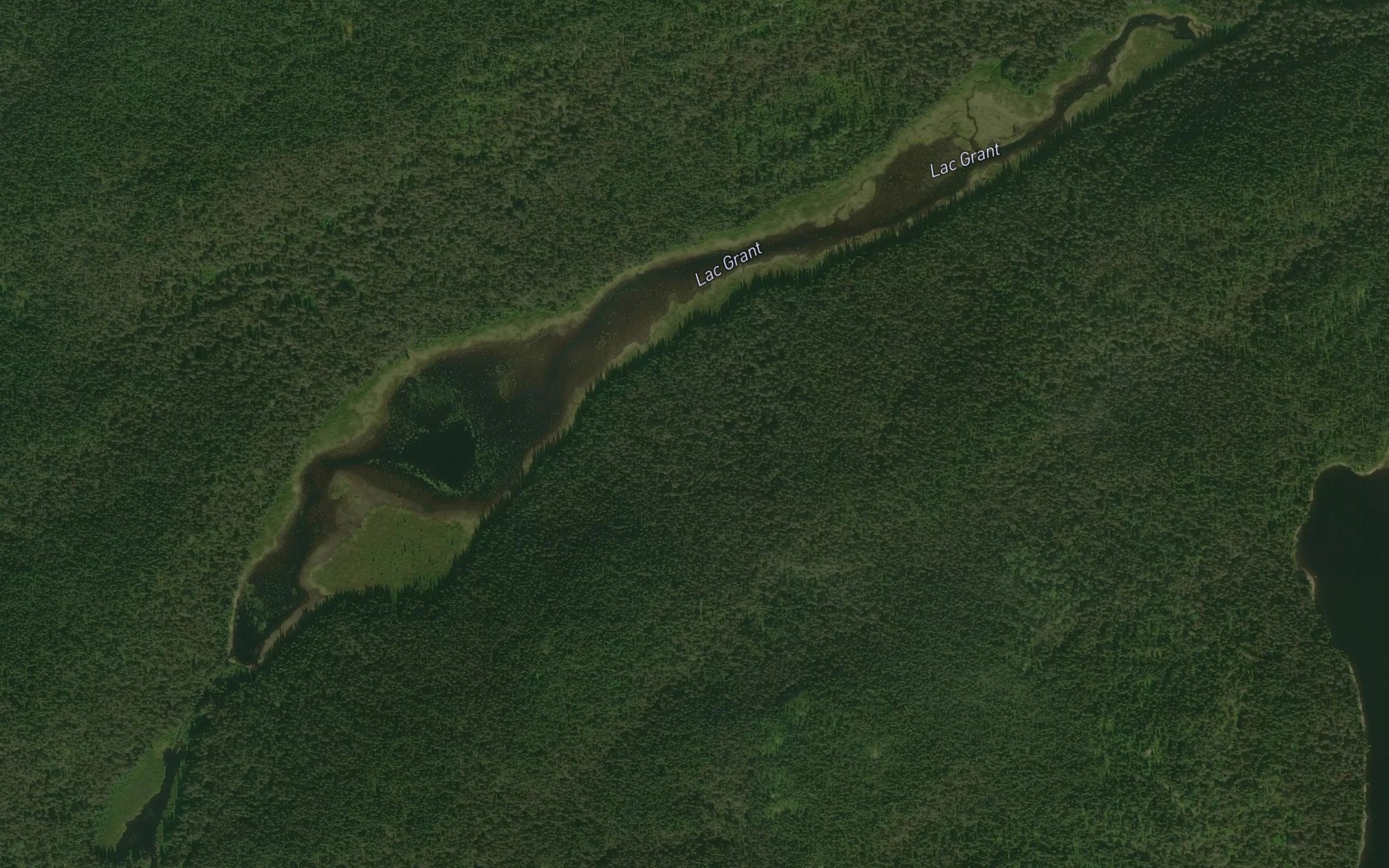 Satellite map of the Lac Grant