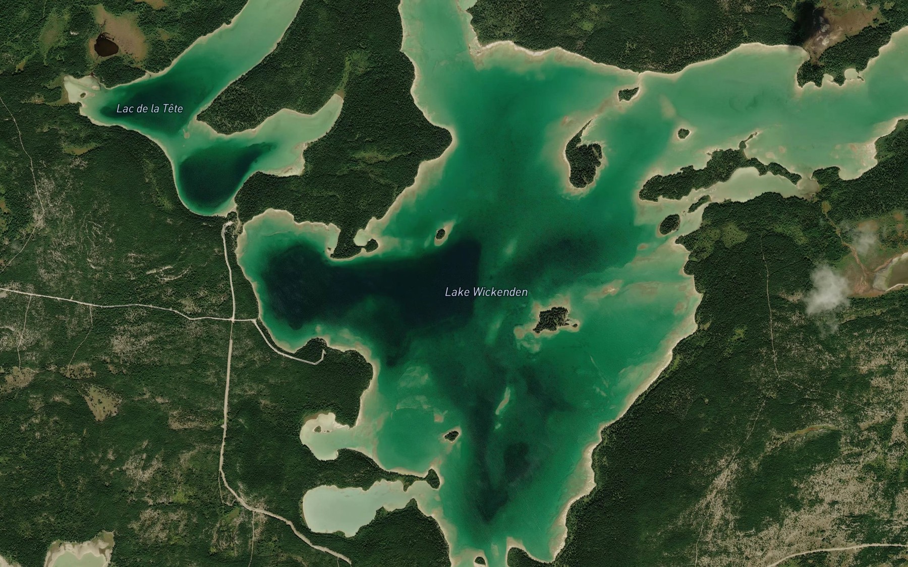 Satellite map of the Lac Wickenden