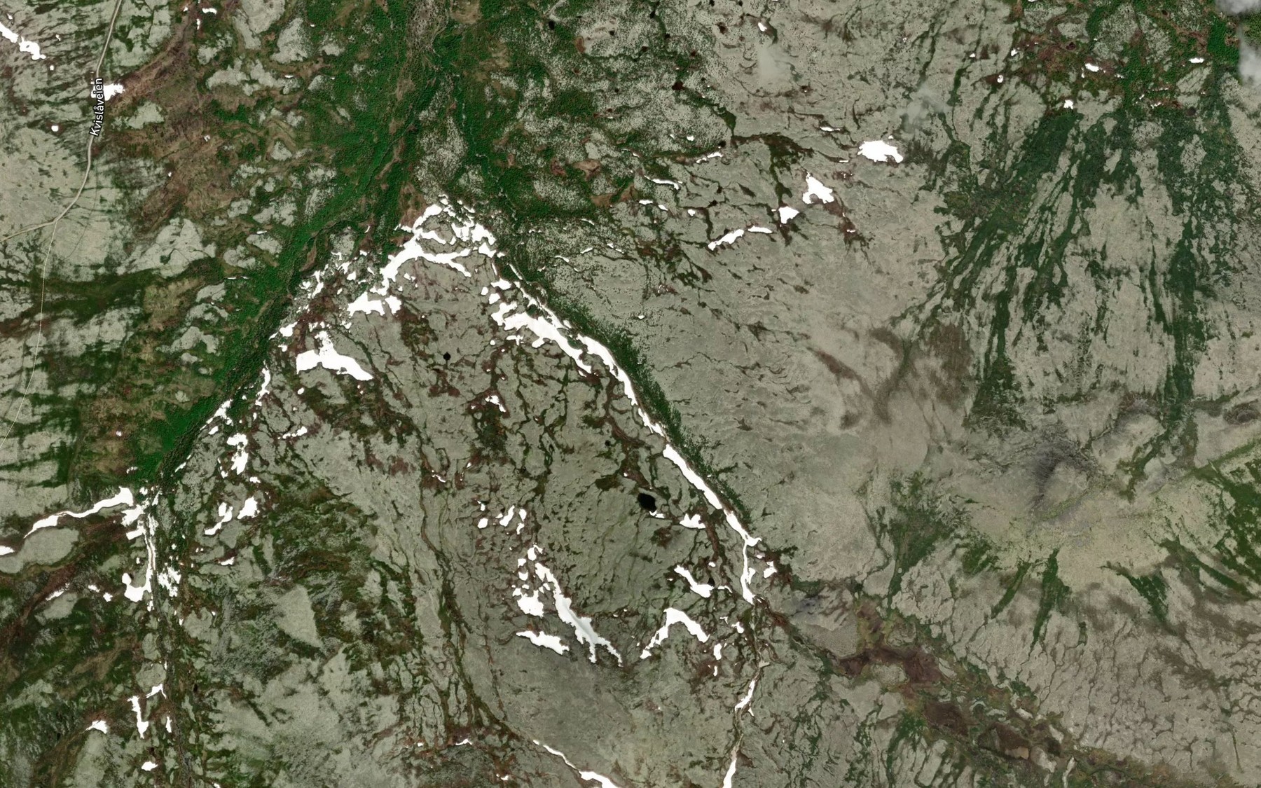 Satellite map of the Oykjeklettbekken