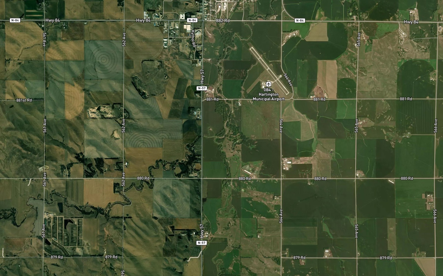 Satellite map of the Pearl Creek