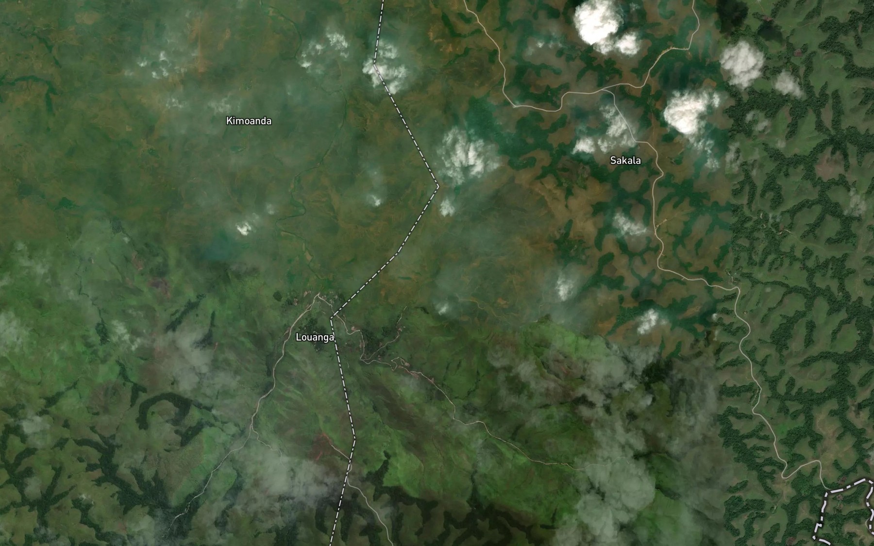 Satellite map of the Louko