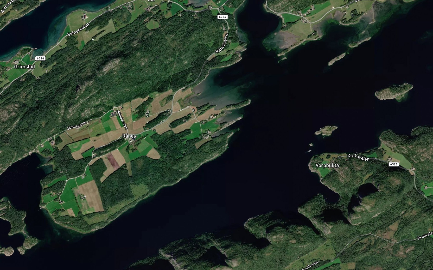 Satellite map of the Geitavika