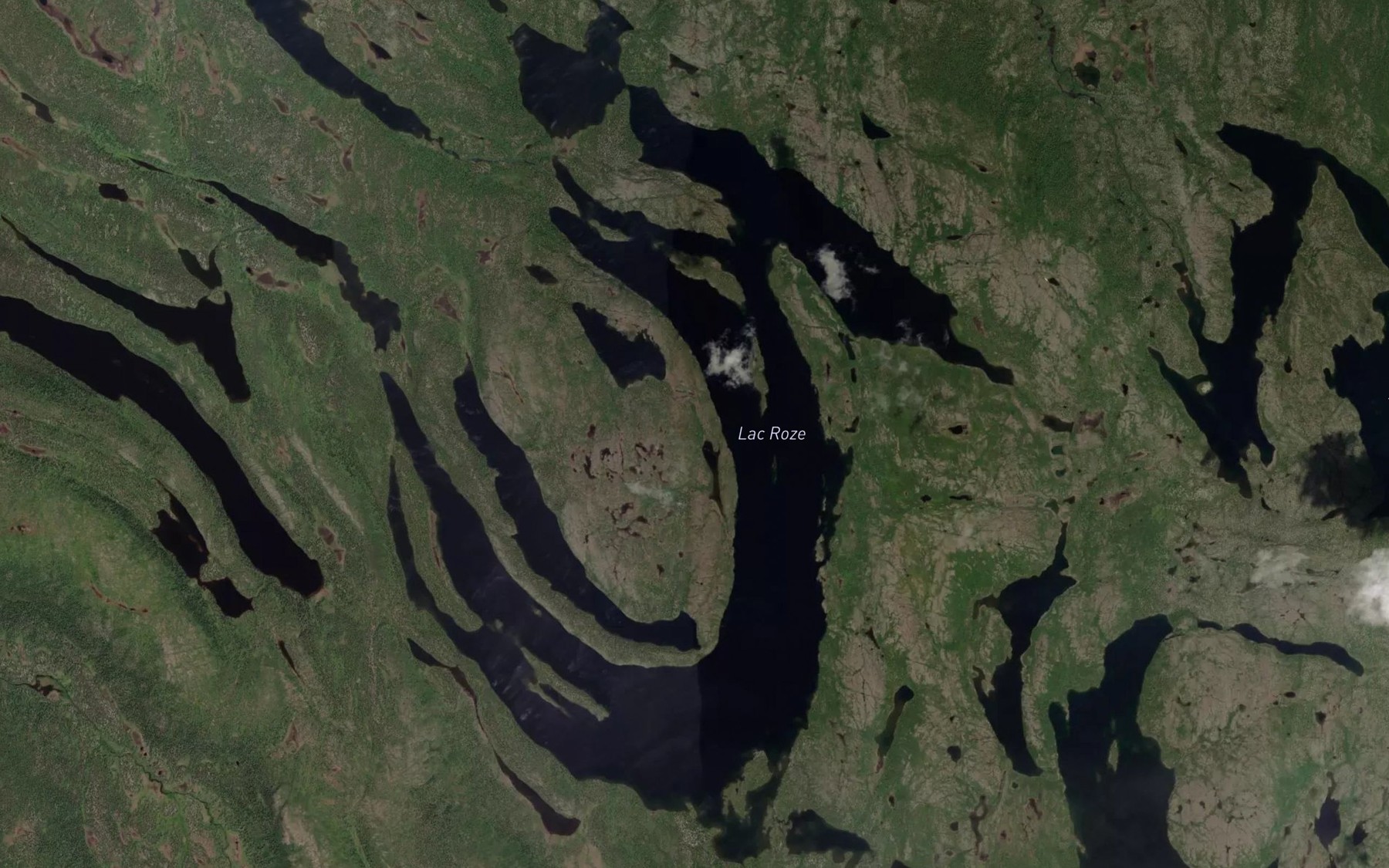 Satellite map of the Lac Roze