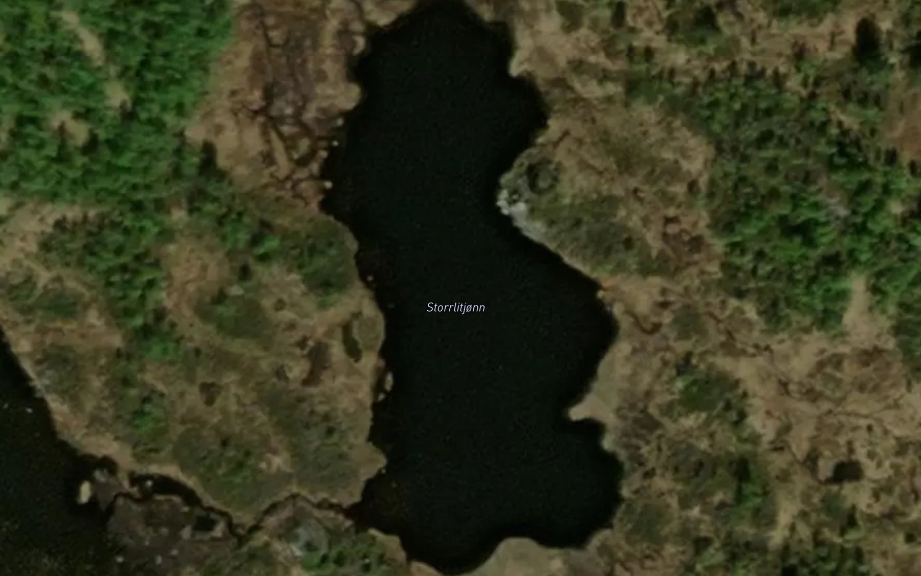 Satellite map of the Storrlitjonn