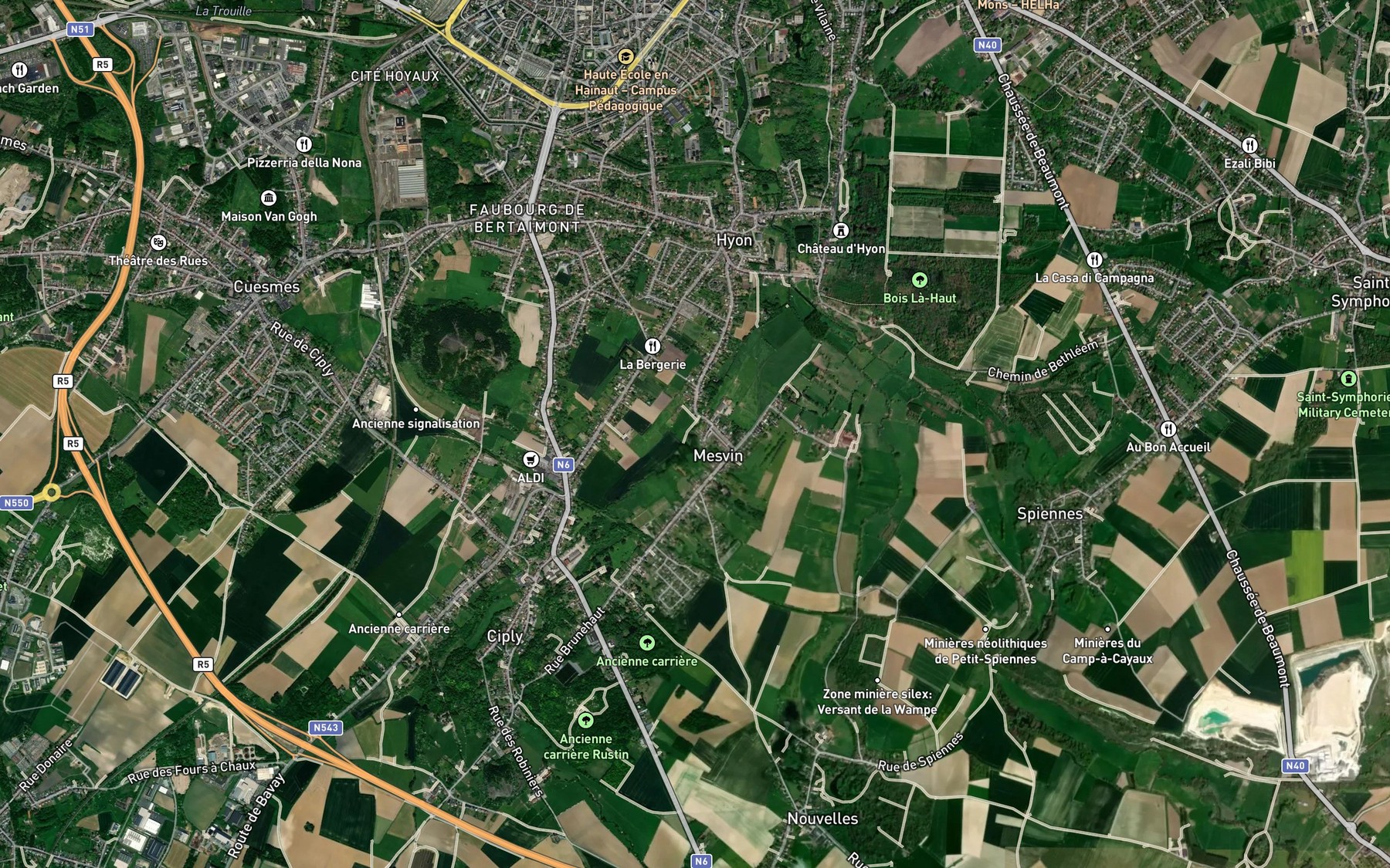 Satellite map of the By