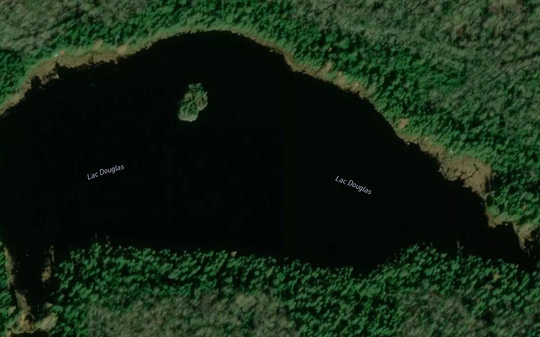 Satellite map of the Lac Douglas